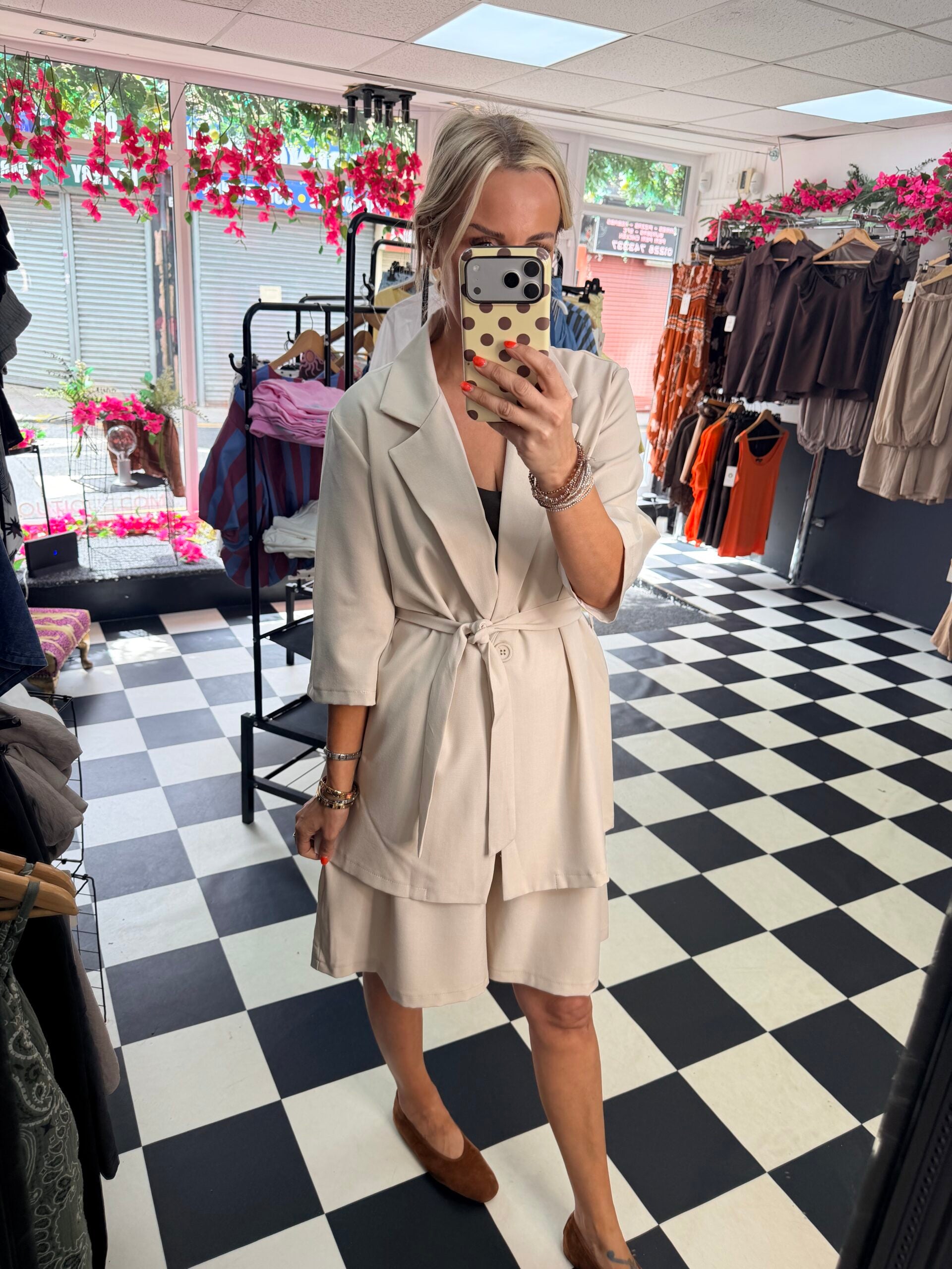 City Short Set Cream