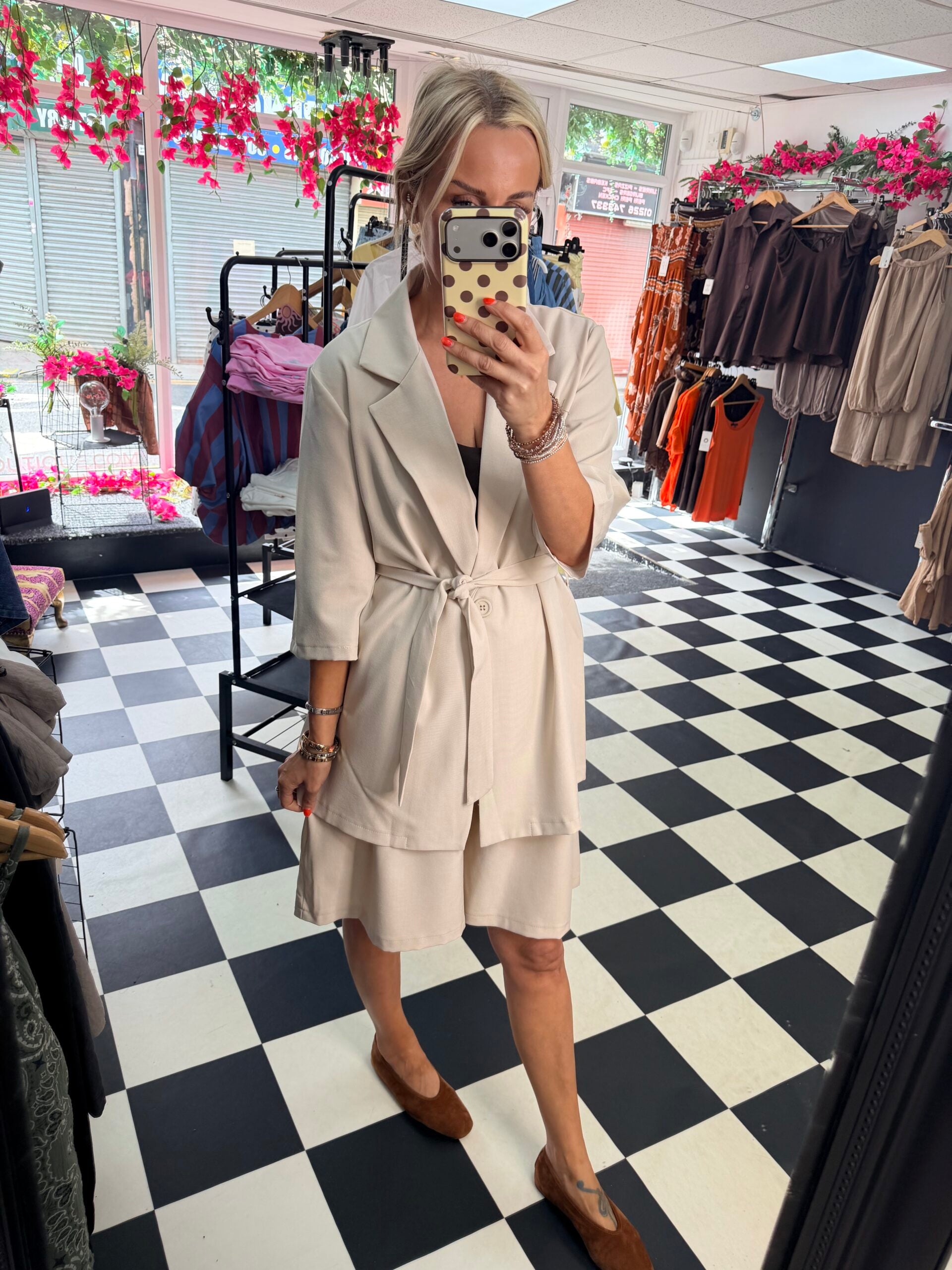 City Short Set Cream