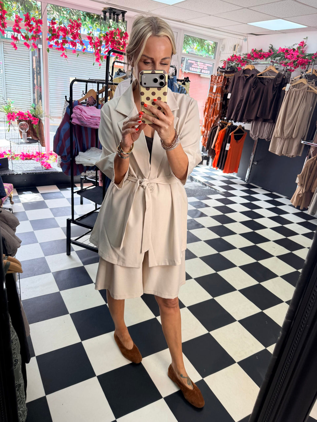 City Short Set Cream