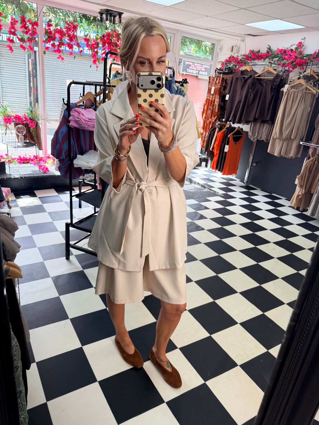 City Short Set Cream