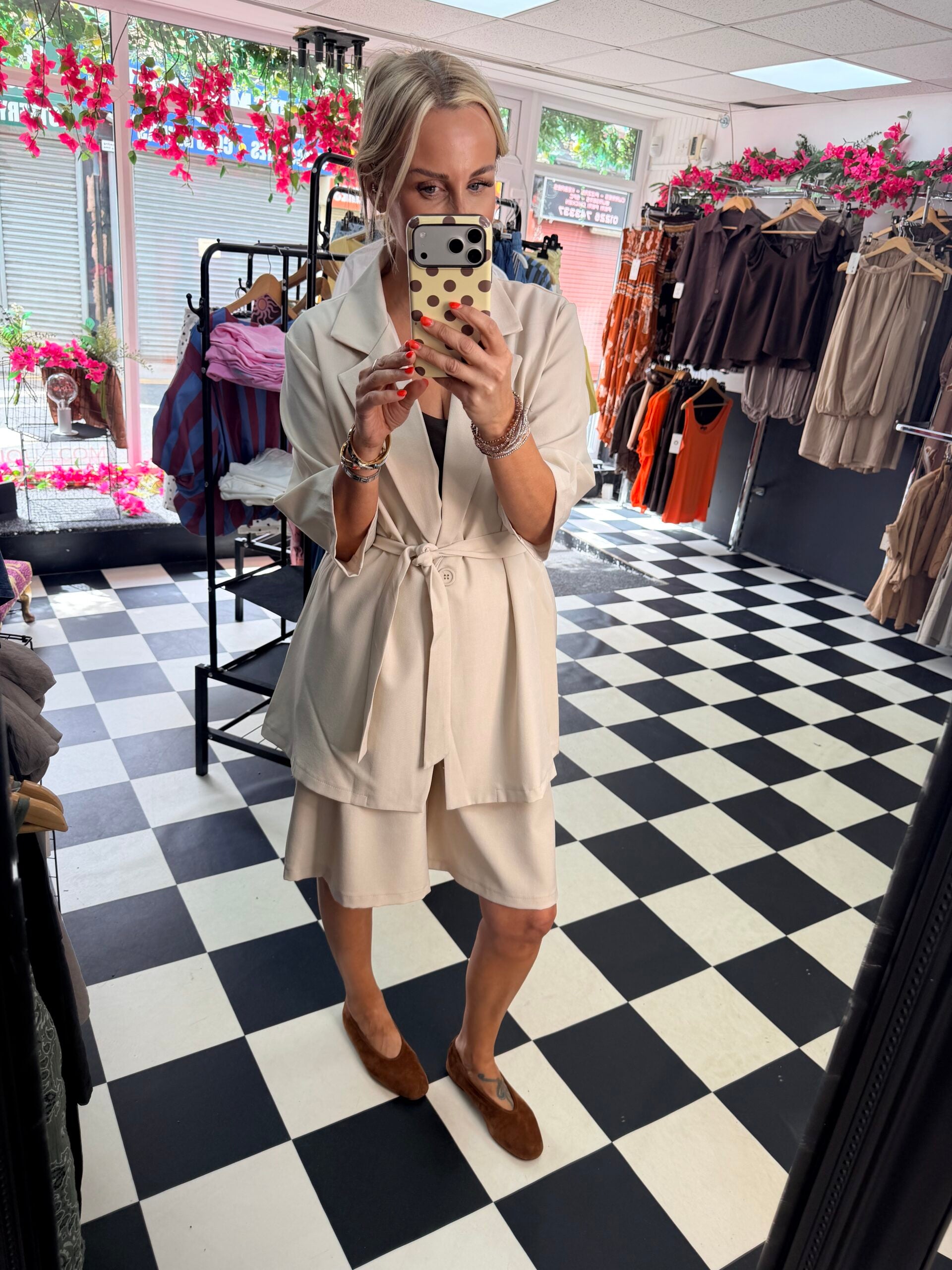 City Short Set Cream