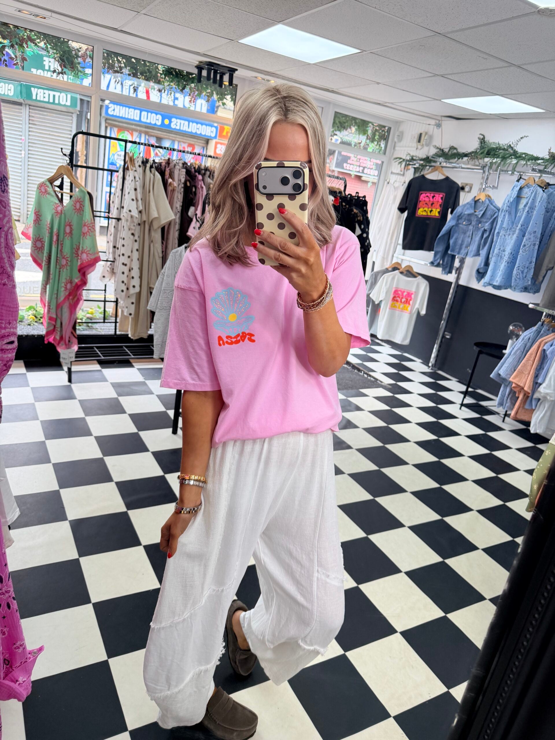 Amour Ibiza T Shirt  Pink