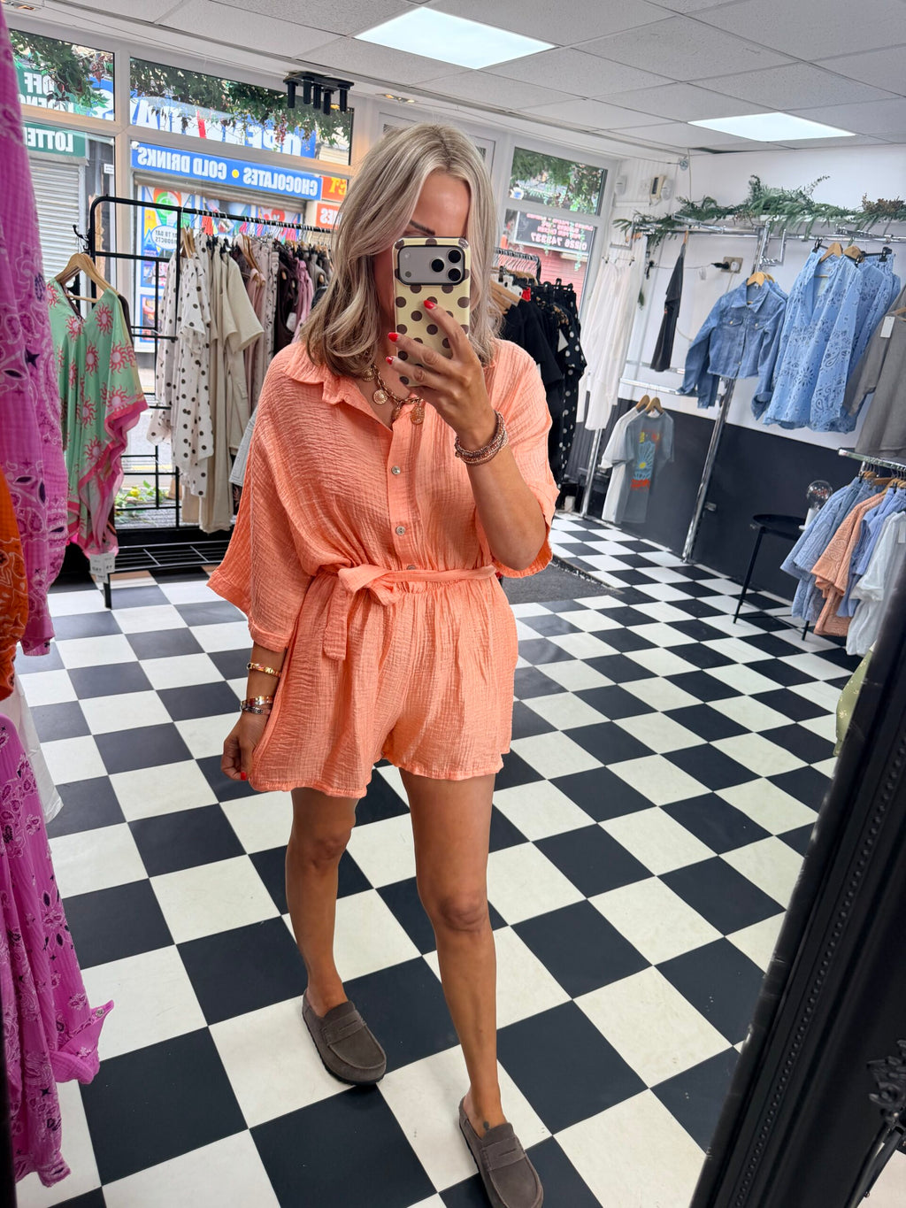 Olivia Jumpsuit Peach