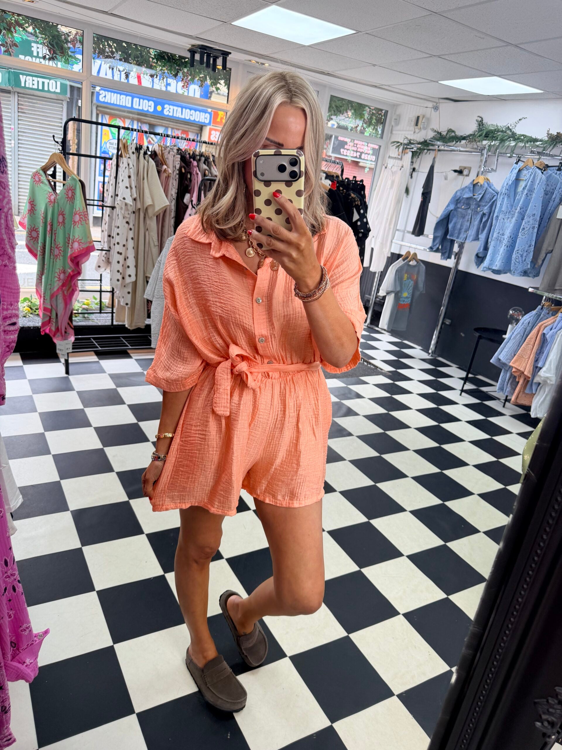Olivia Jumpsuit Peach