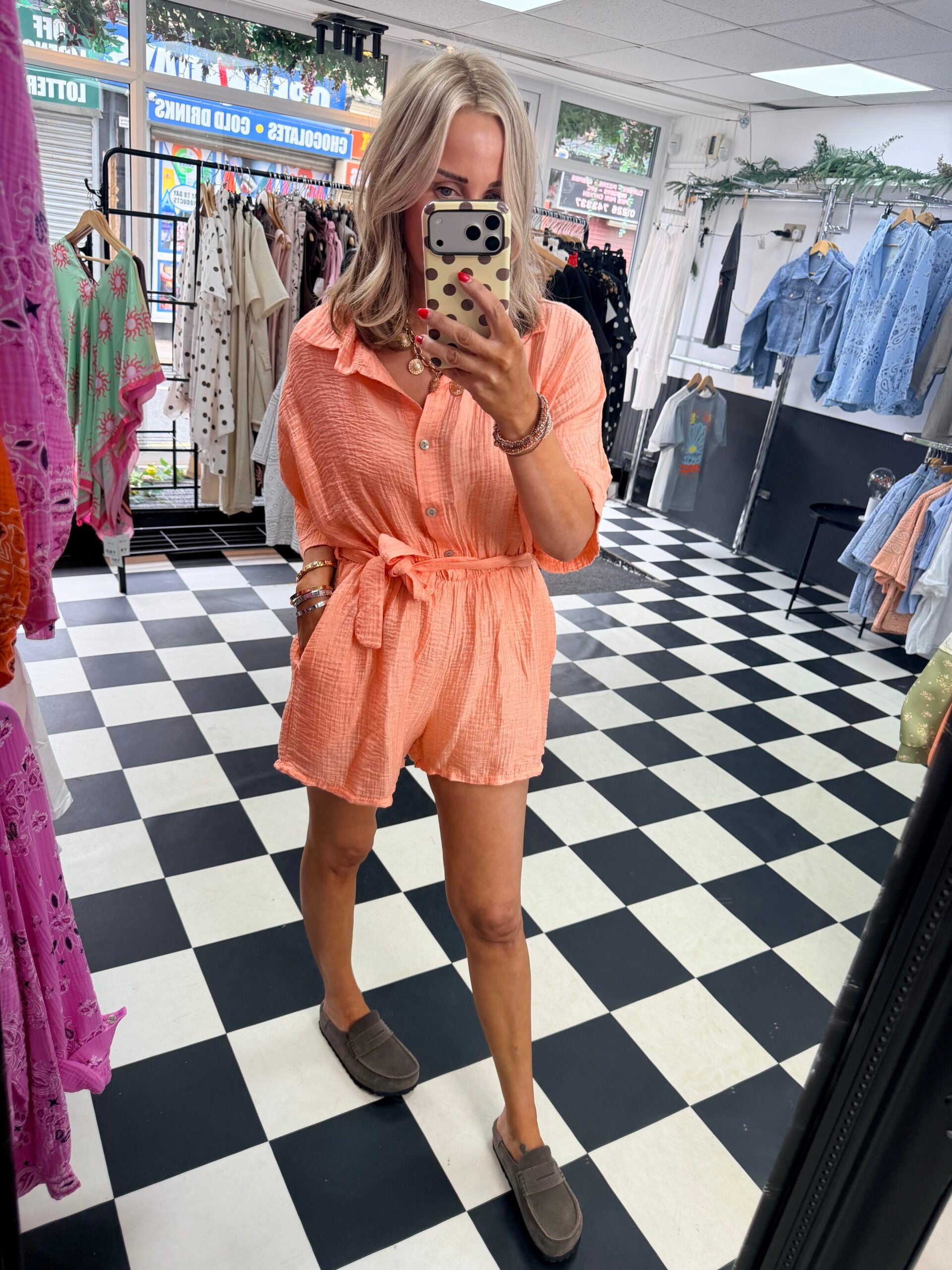 Olivia Jumpsuit Peach