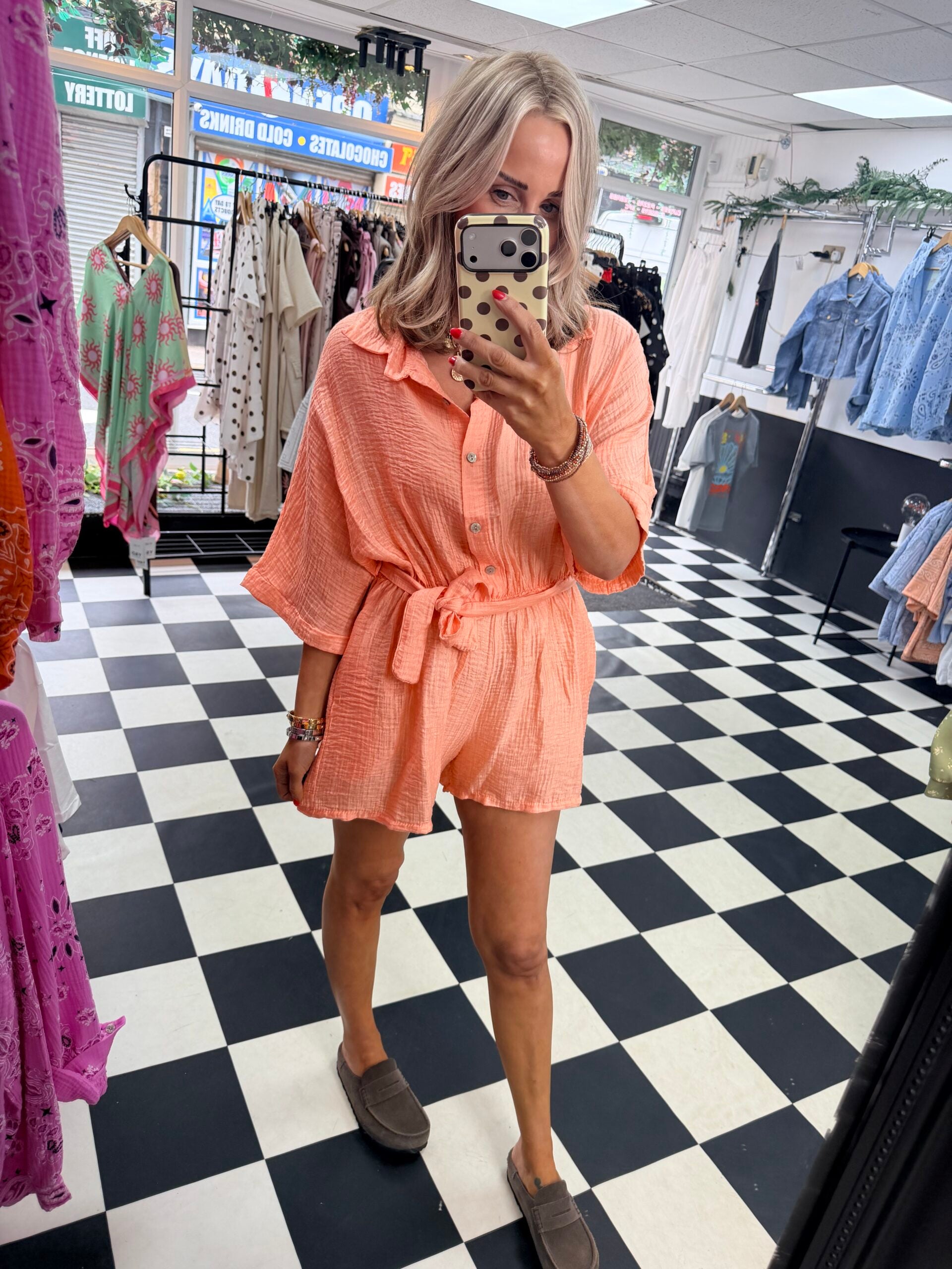 Olivia Jumpsuit Peach