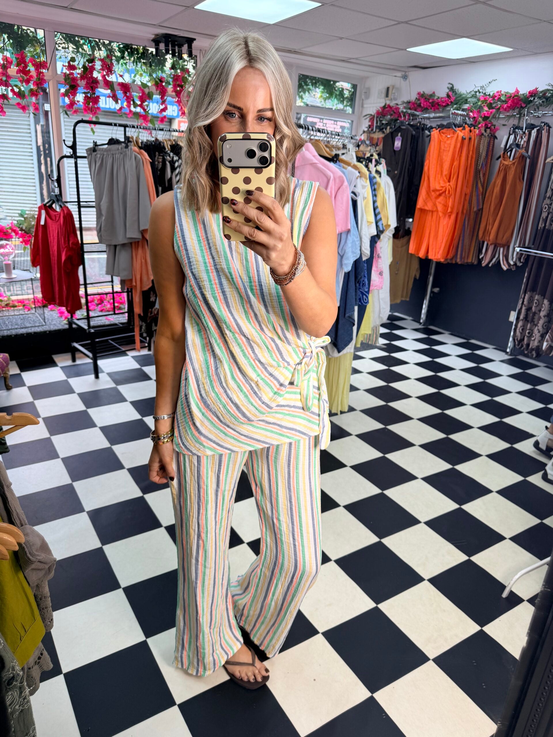 Side tie stripe set - Multicoloured