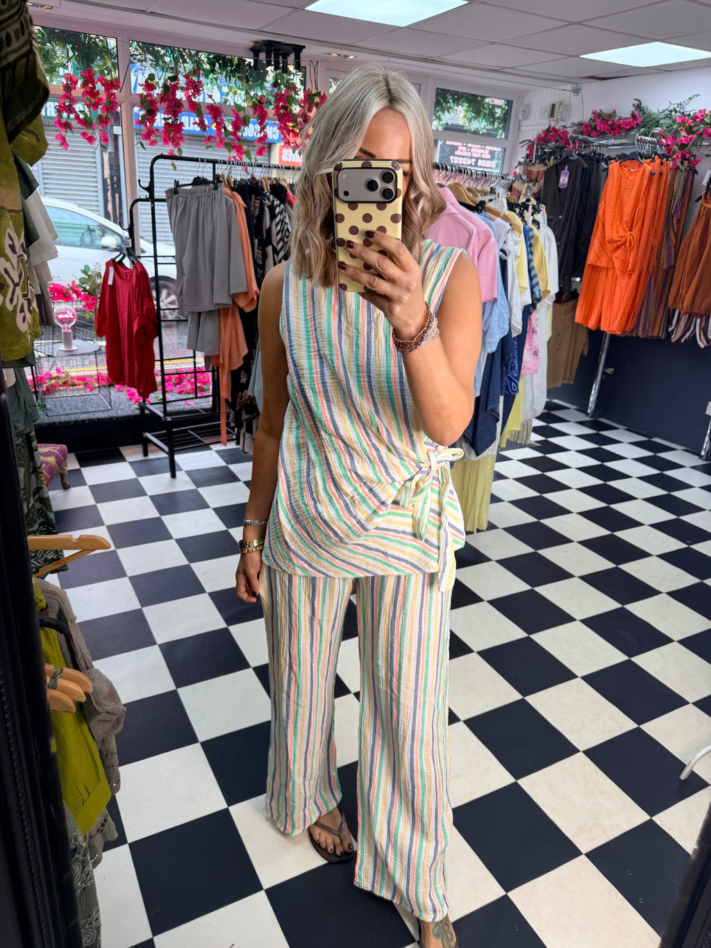 Side tie stripe set - Multicoloured