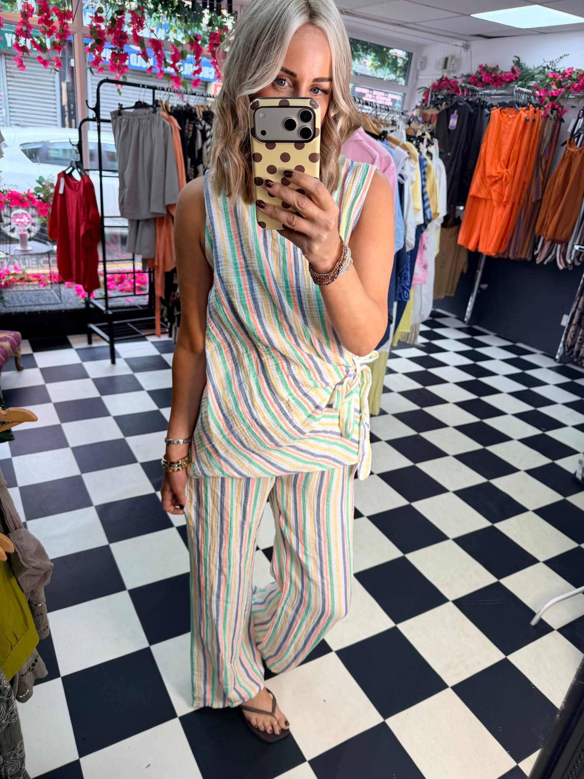 Side tie stripe set - Multicoloured
