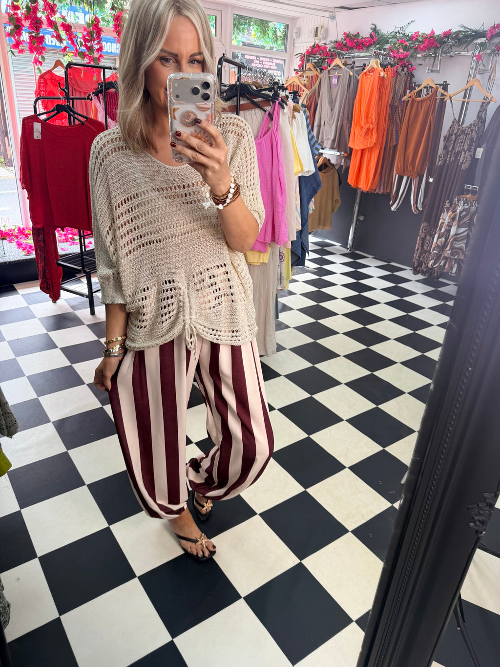 Tie Front Crochet Top