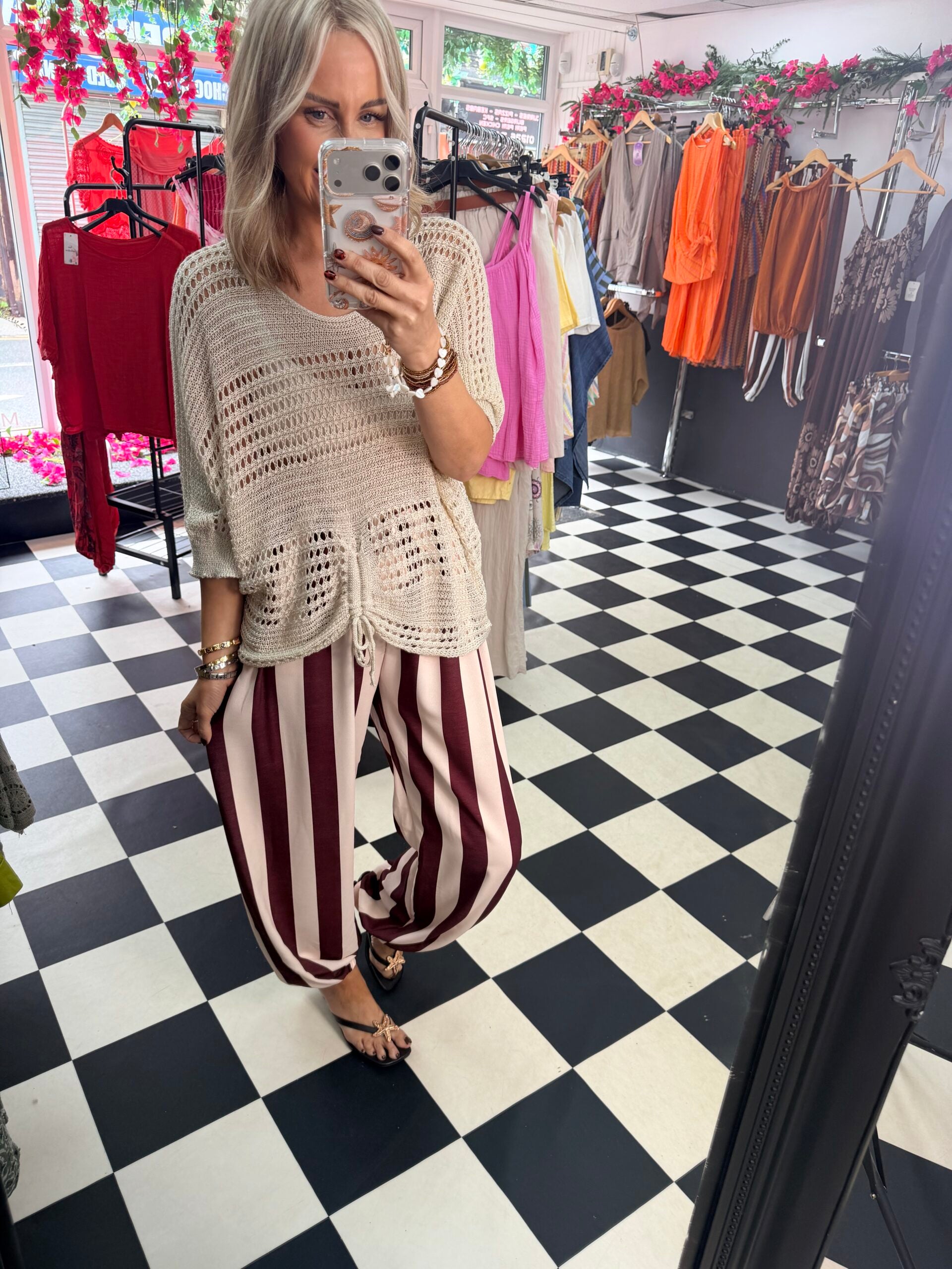 Tie Front Crochet Top