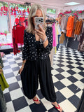 Polka Dot Summer Jacket Black