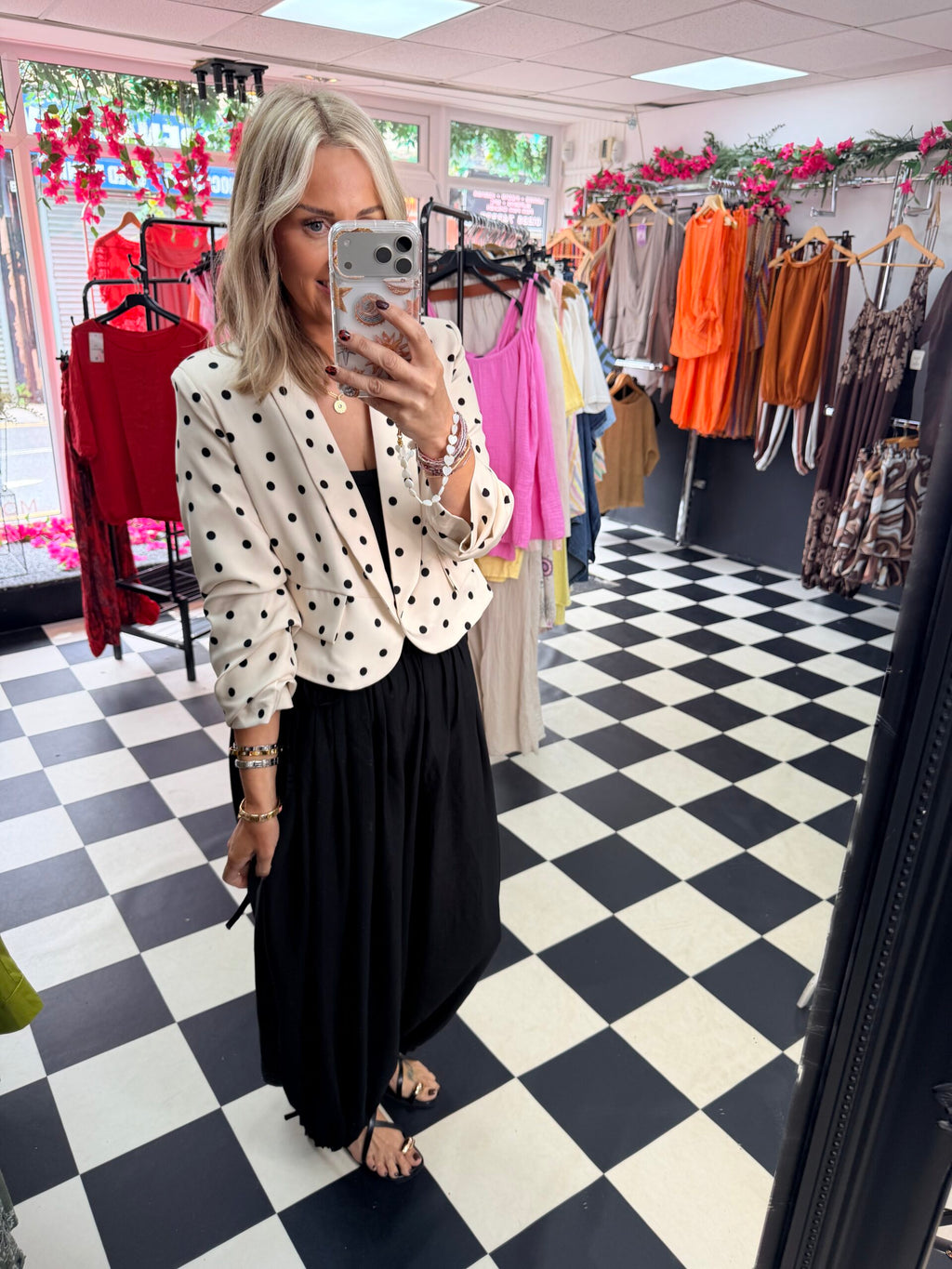 Polka Dot Summer Jacket Cream