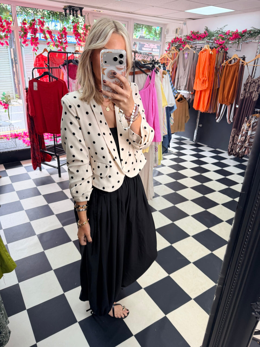 Polka Dot Summer Jacket Cream