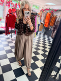 Tie Side Balloon Trousers Taupe