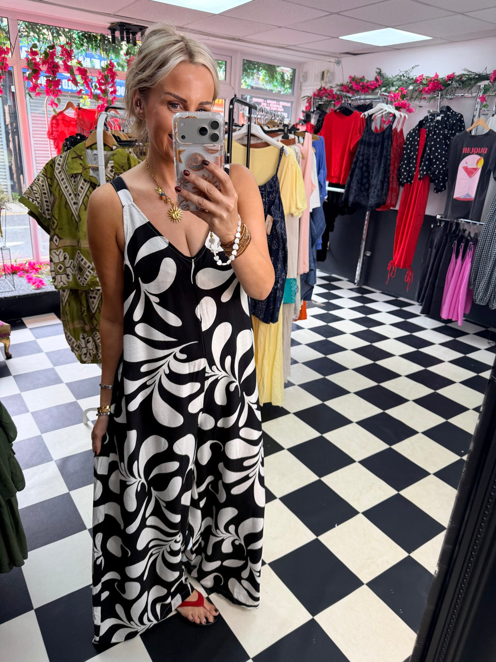 Fleur De Lis  Jumpsuit Black