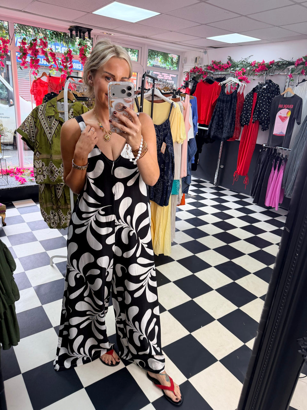Fleur De Lis  Jumpsuit Black