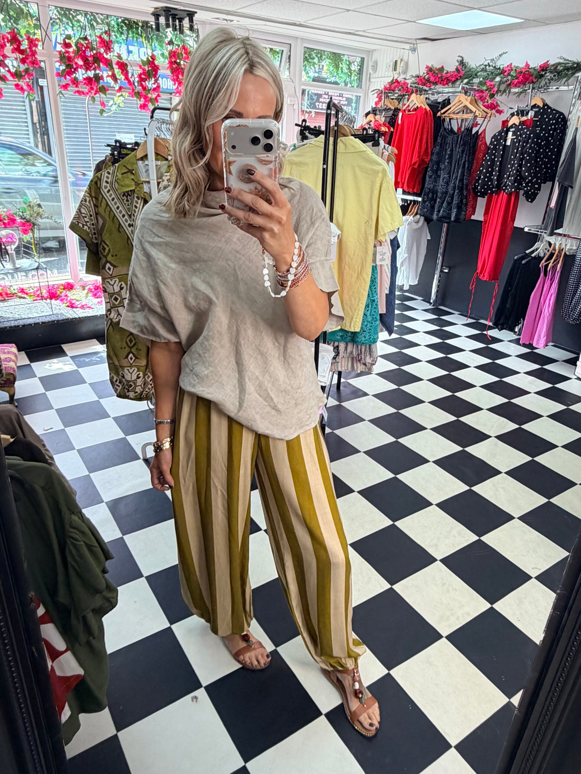 Striped Trousers Green