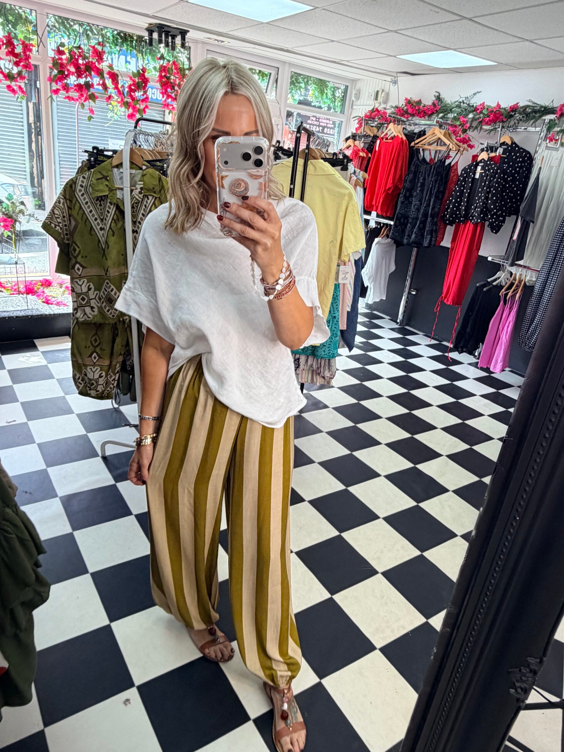 Striped Trousers Green