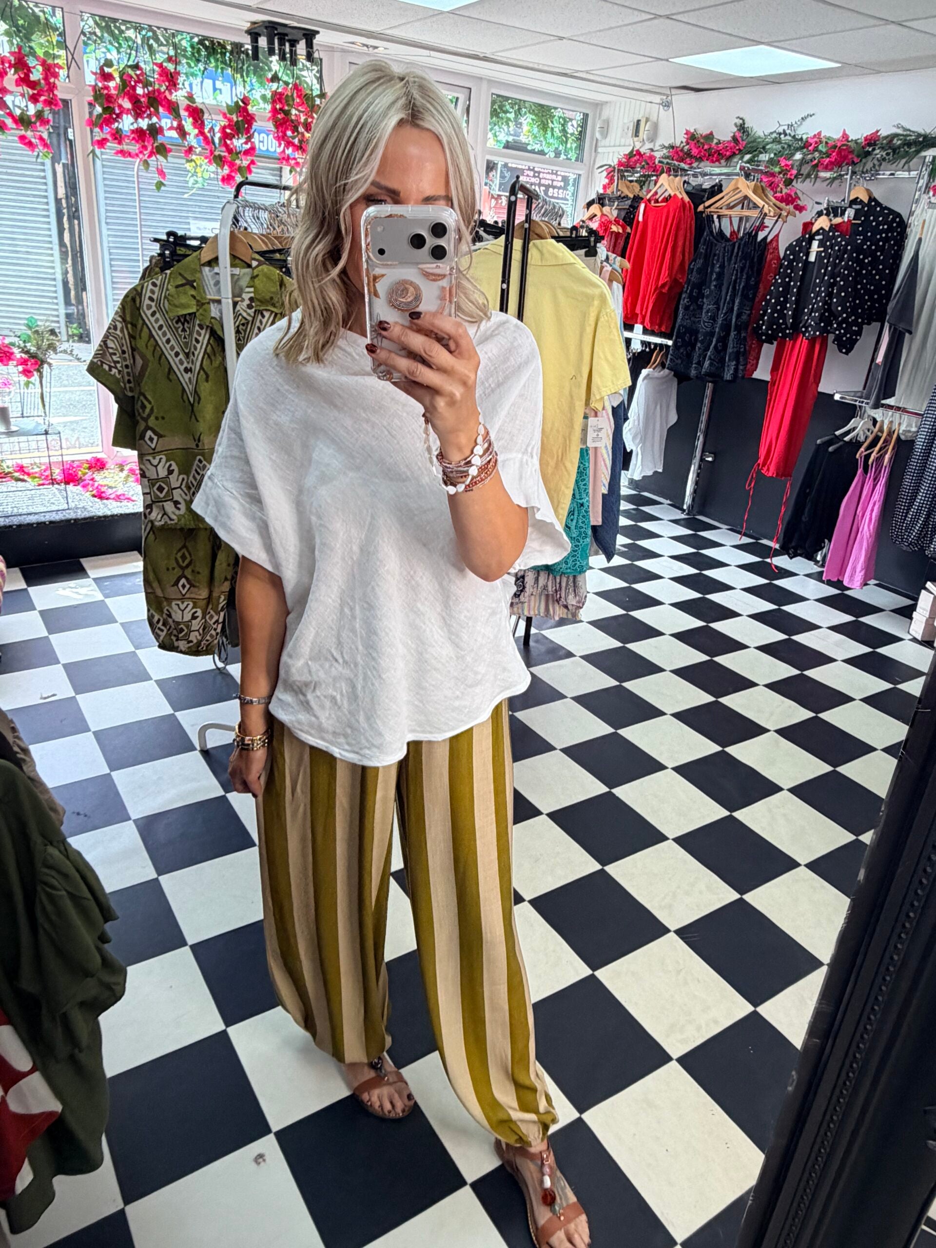 Striped Trousers Green