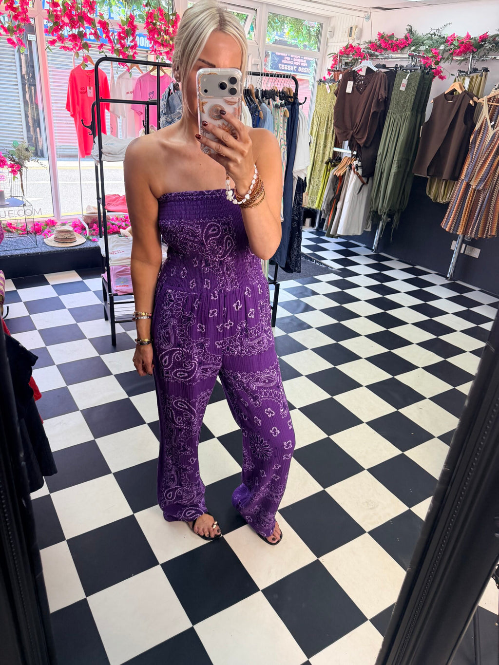 Sammi Bandana Jumpsuite Purple