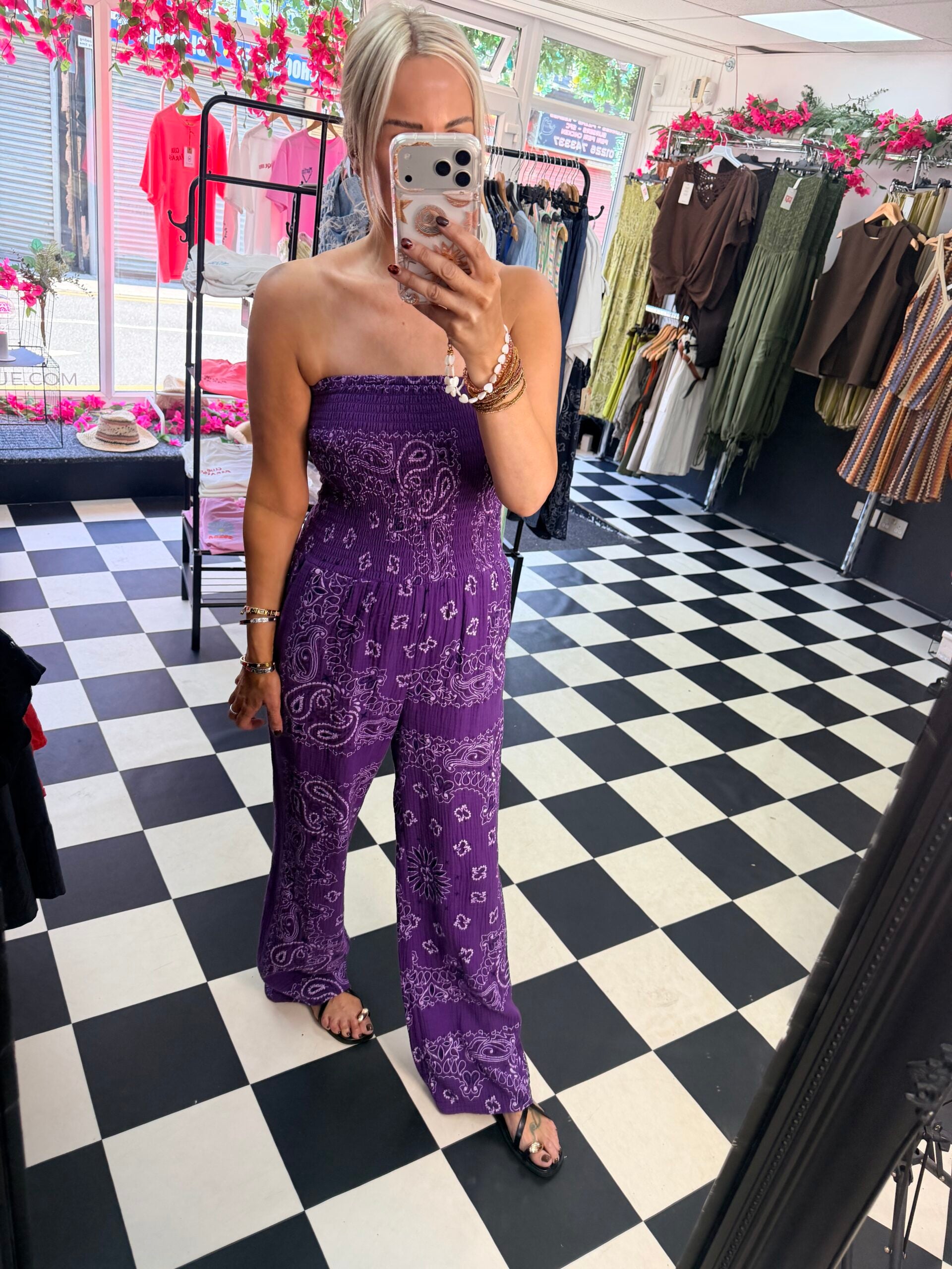 Sammi Bandana Jumpsuite Purple