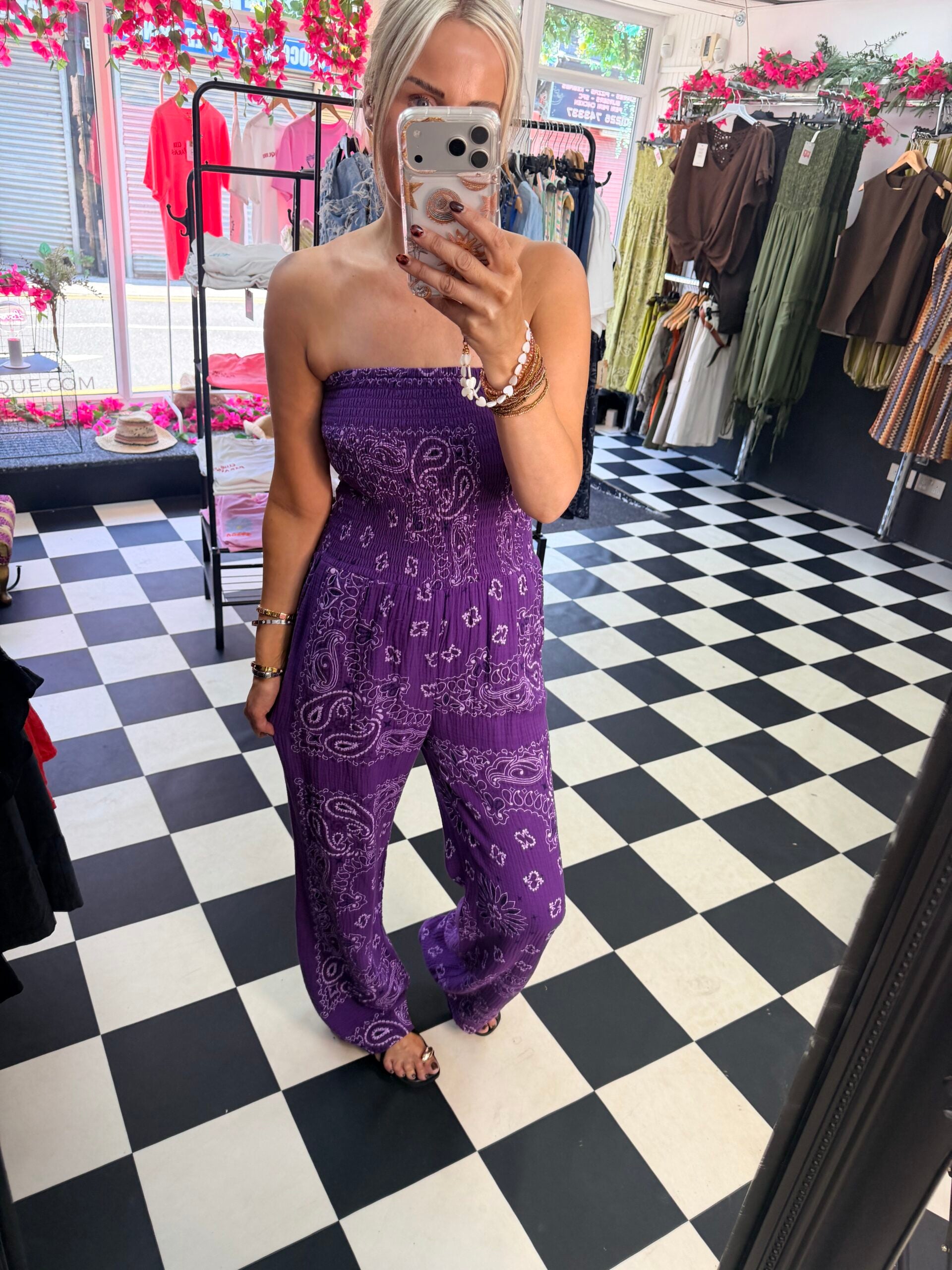 Sammi Bandana Jumpsuite Purple