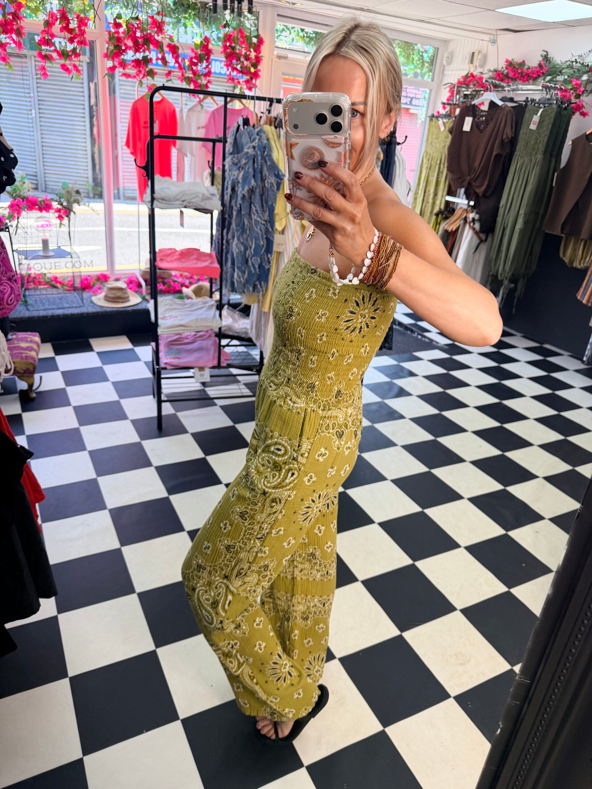 Sammi Bandana Jumpsuit Lime