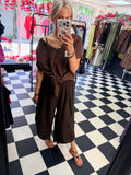 Crochet back Top Chocolate