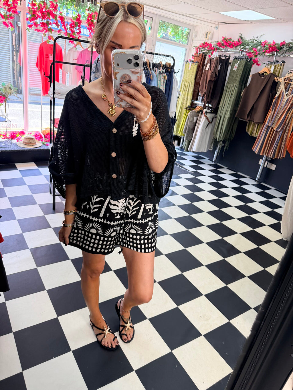 Sunshine Shorts  Black/white