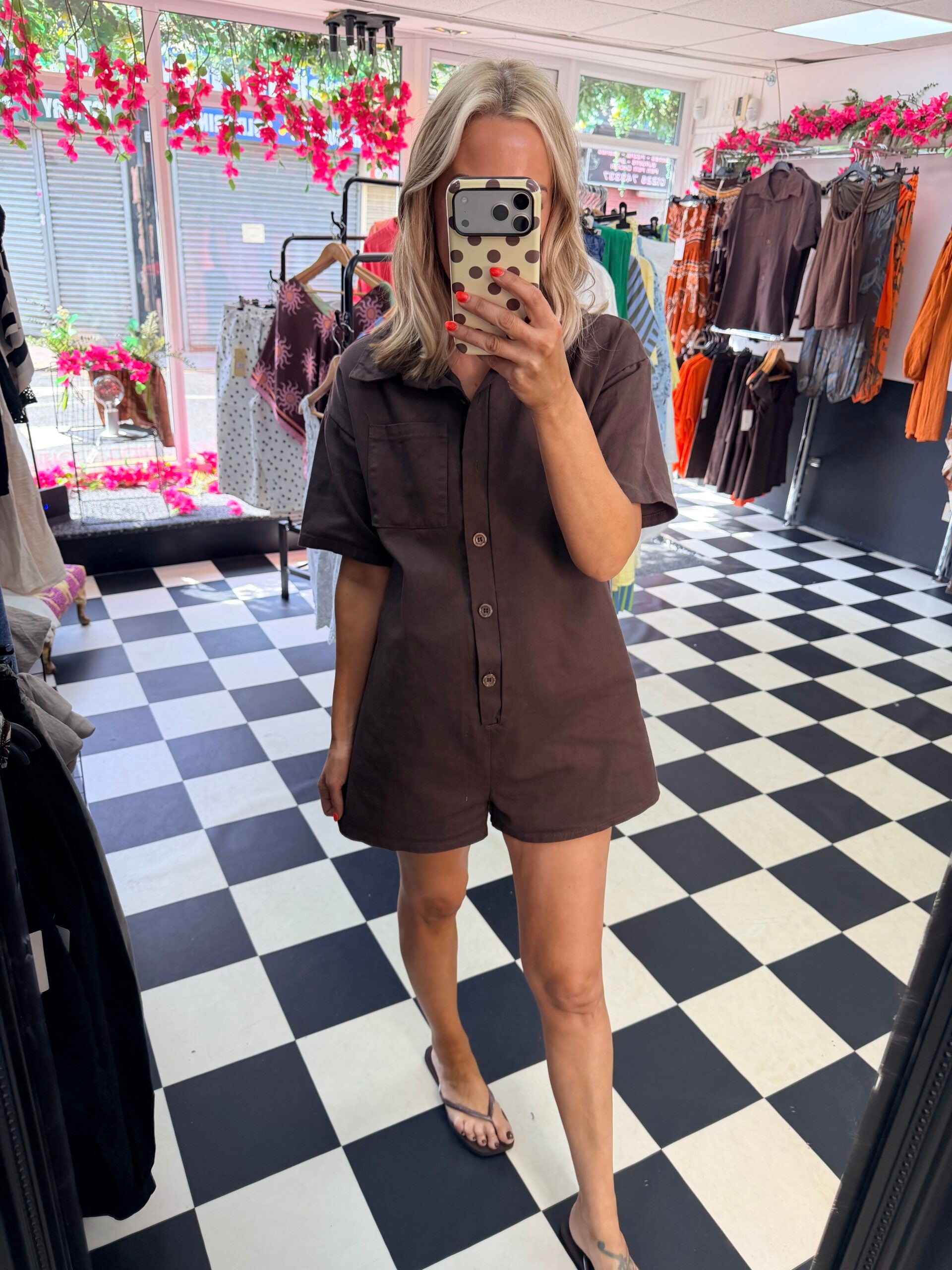Tilly Playsuit Chocolate