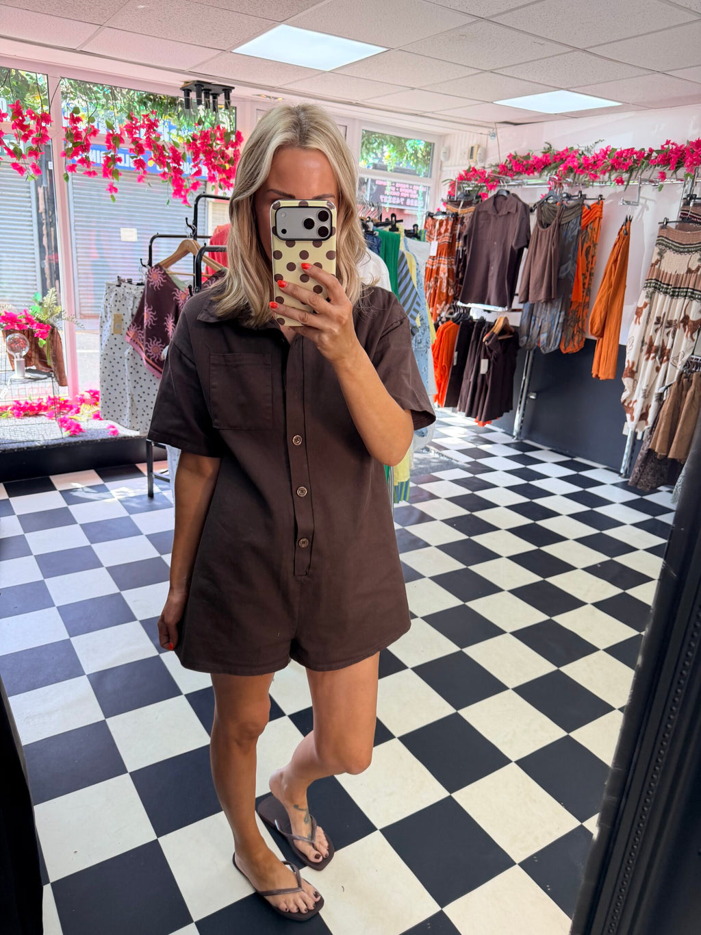 Tilly Playsuit Chocolate