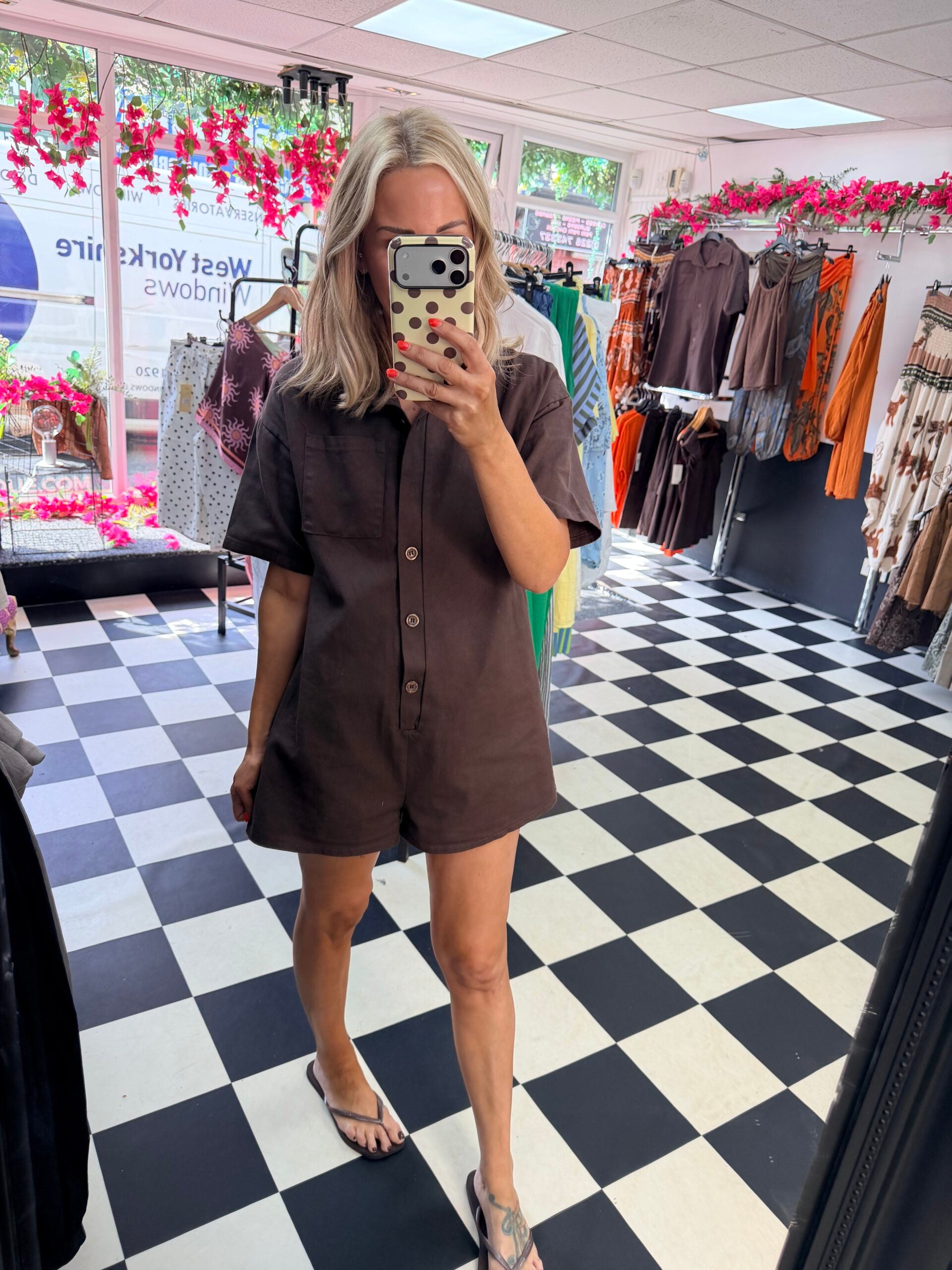 Tilly Playsuit Chocolate