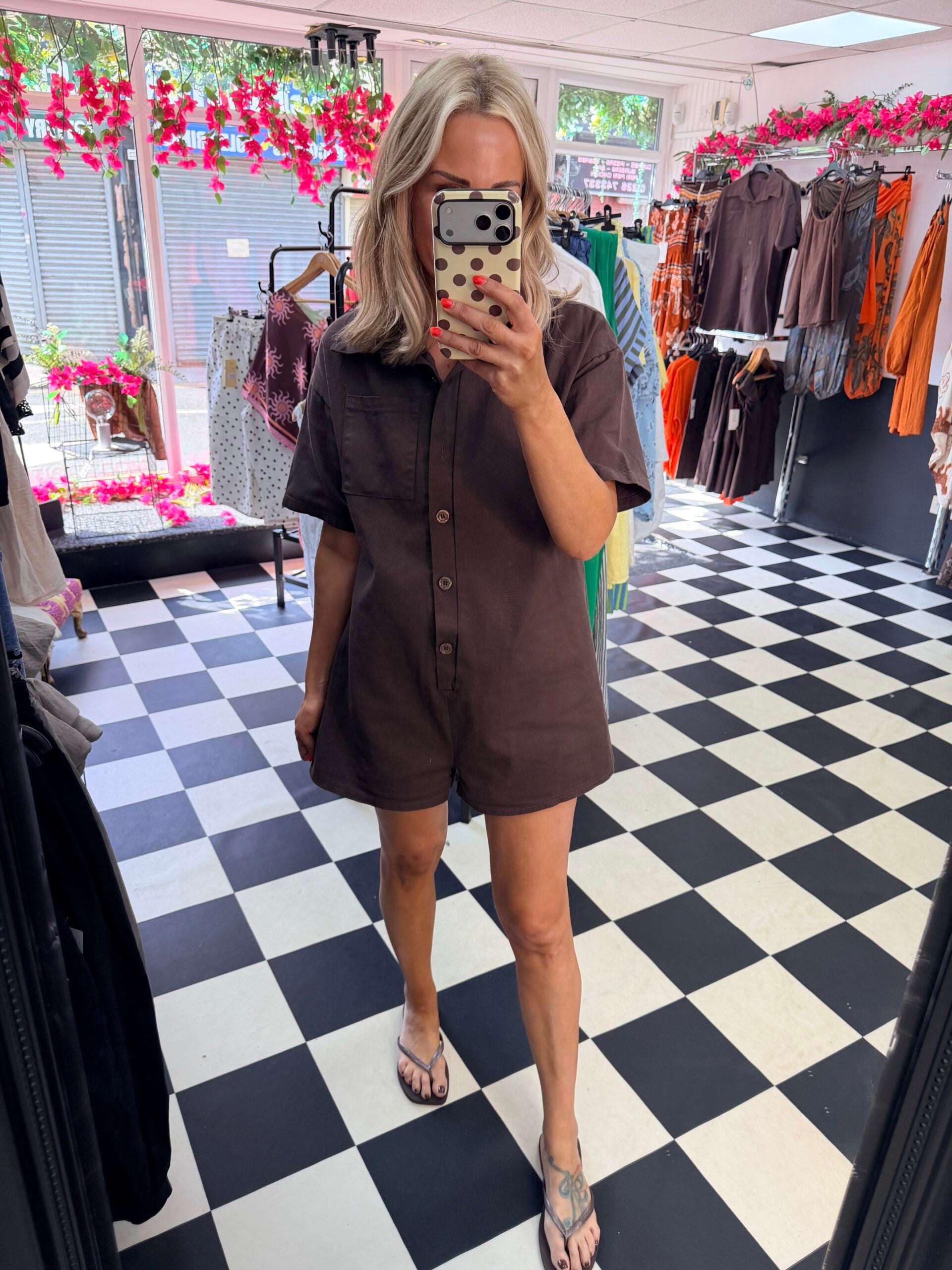 Tilly Playsuit Chocolate
