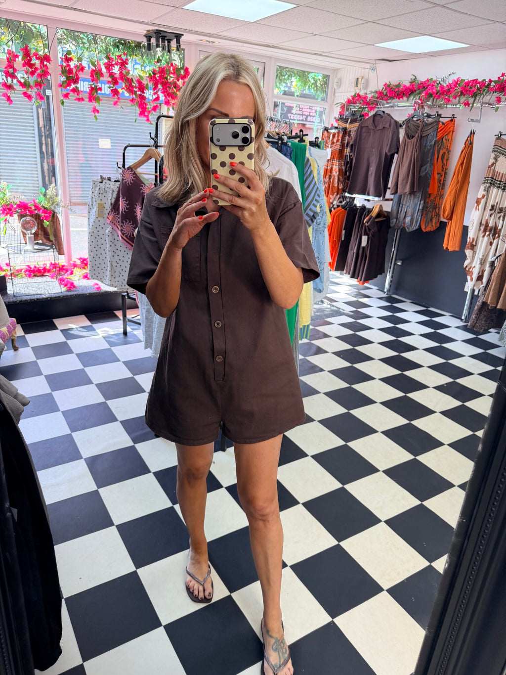 Tilly Playsuit Chocolate