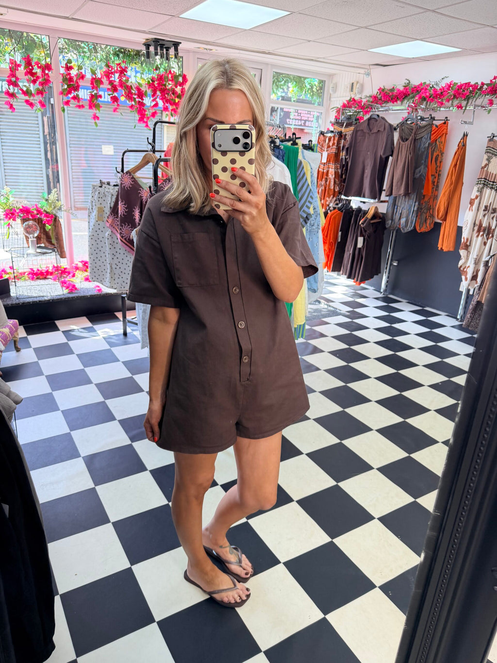 Tilly Playsuit Chocolate