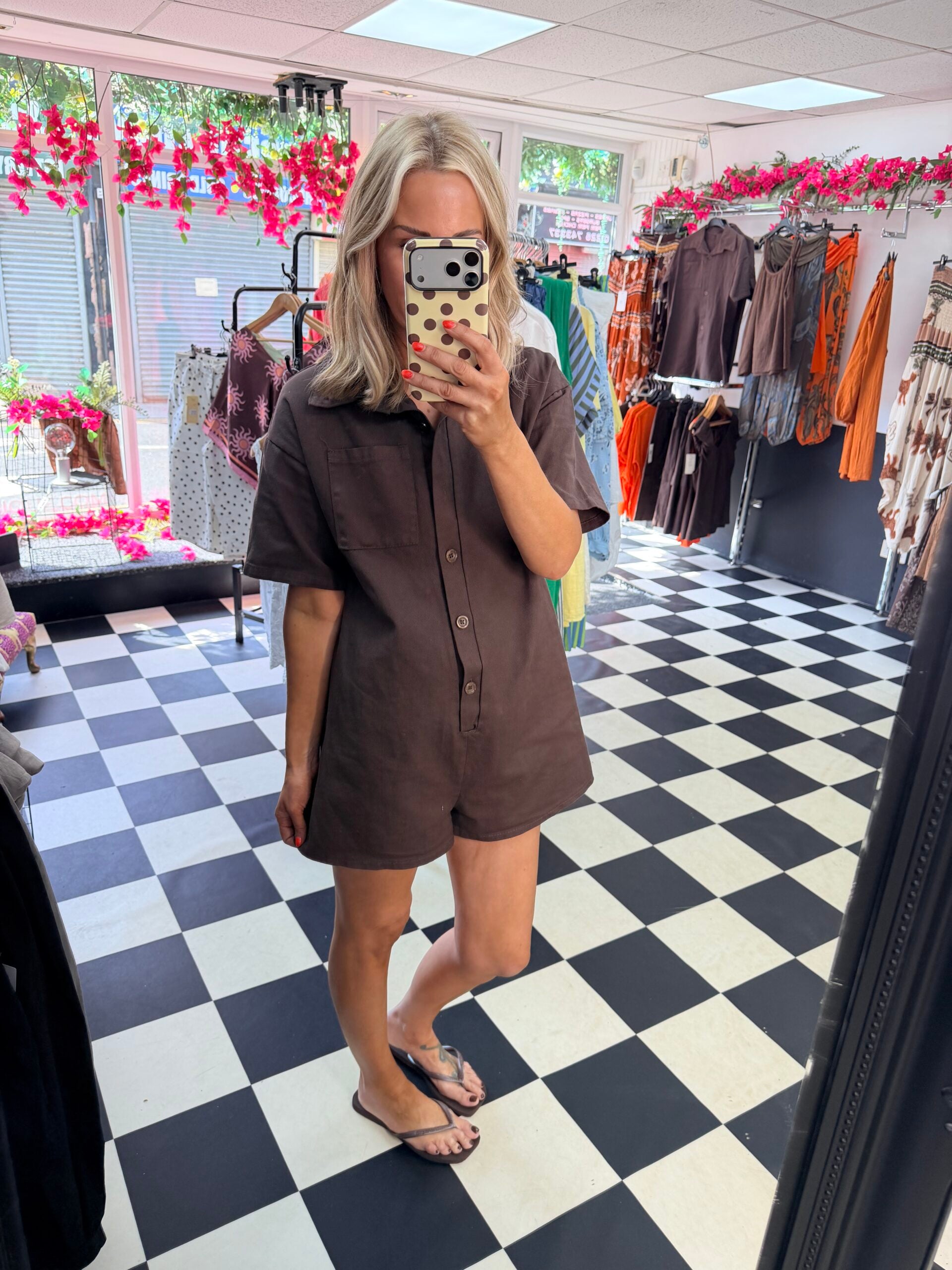 Tilly Playsuit Chocolate