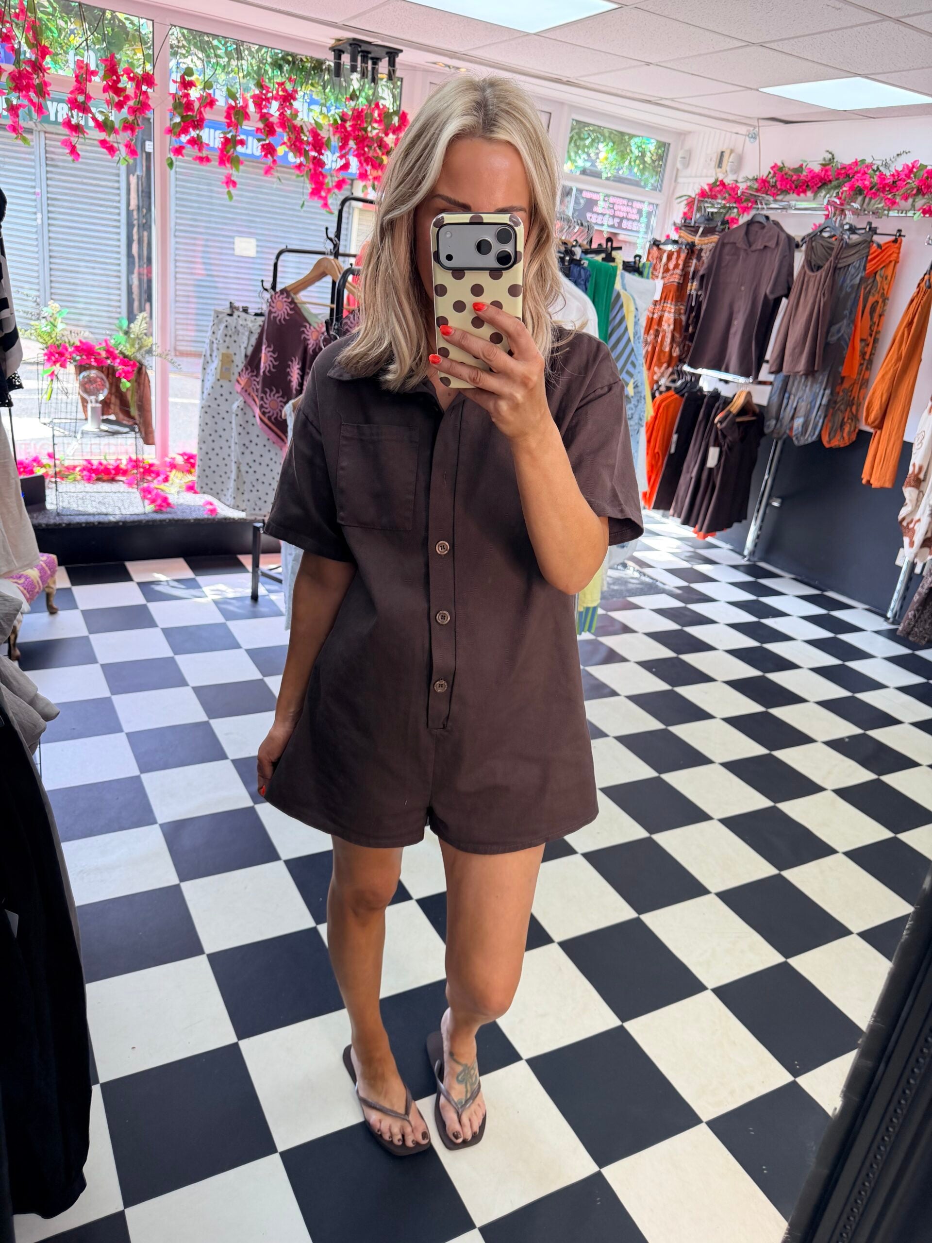 Tilly Playsuit Chocolate