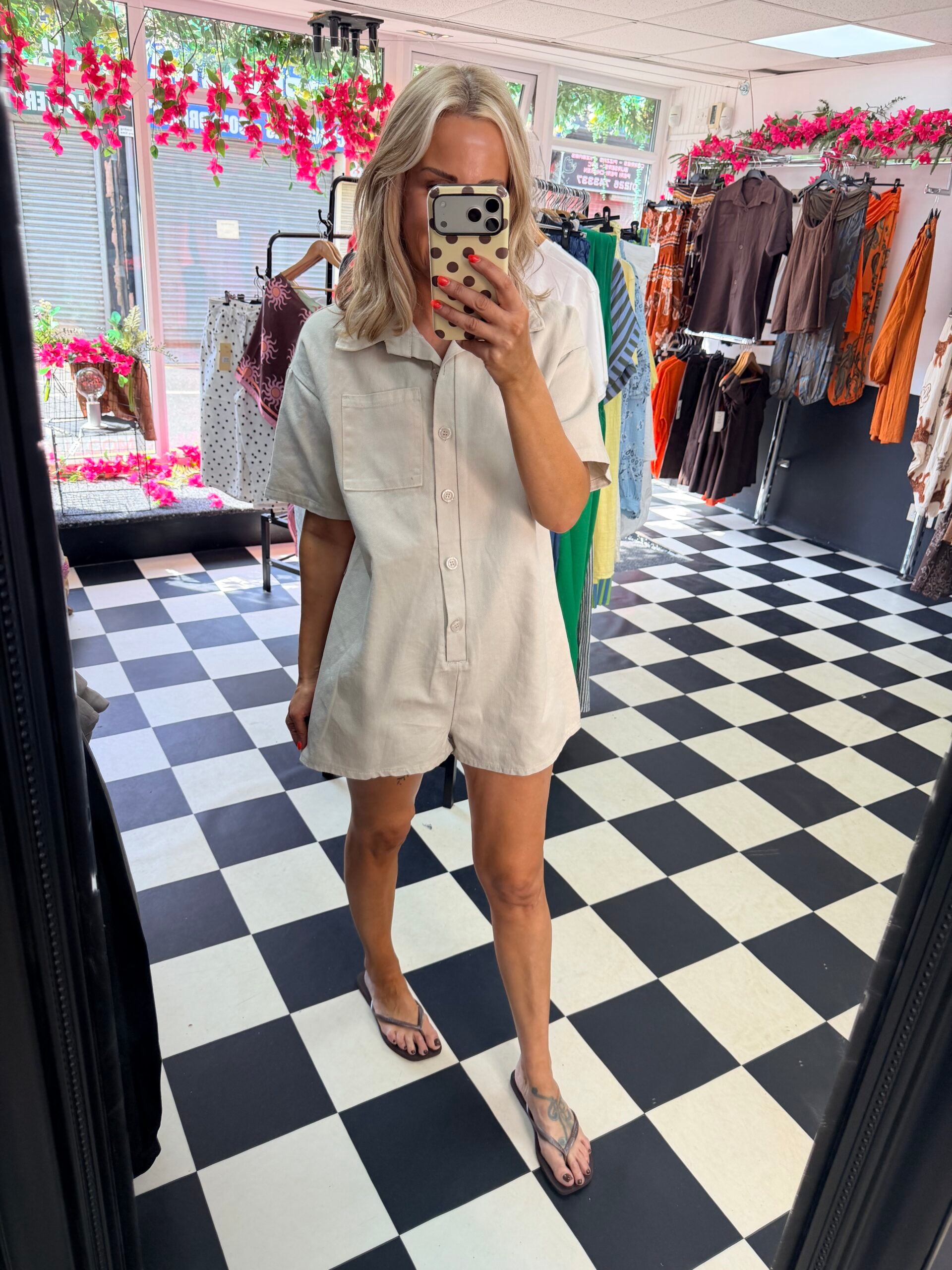 Tilly Playsuit Cream