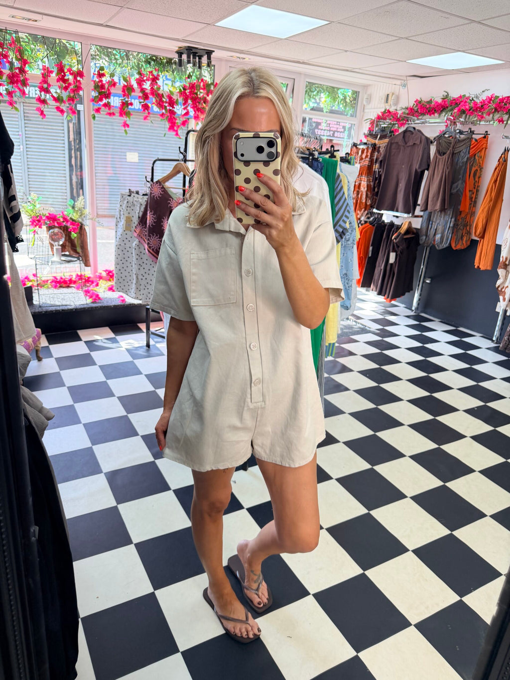 Tilly Playsuit Cream