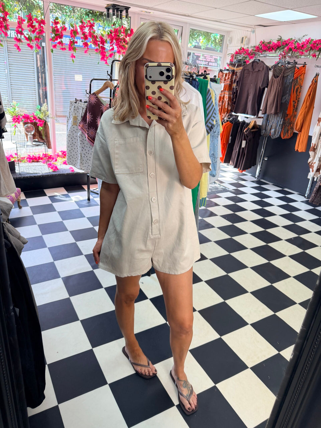 Tilly Playsuit Cream