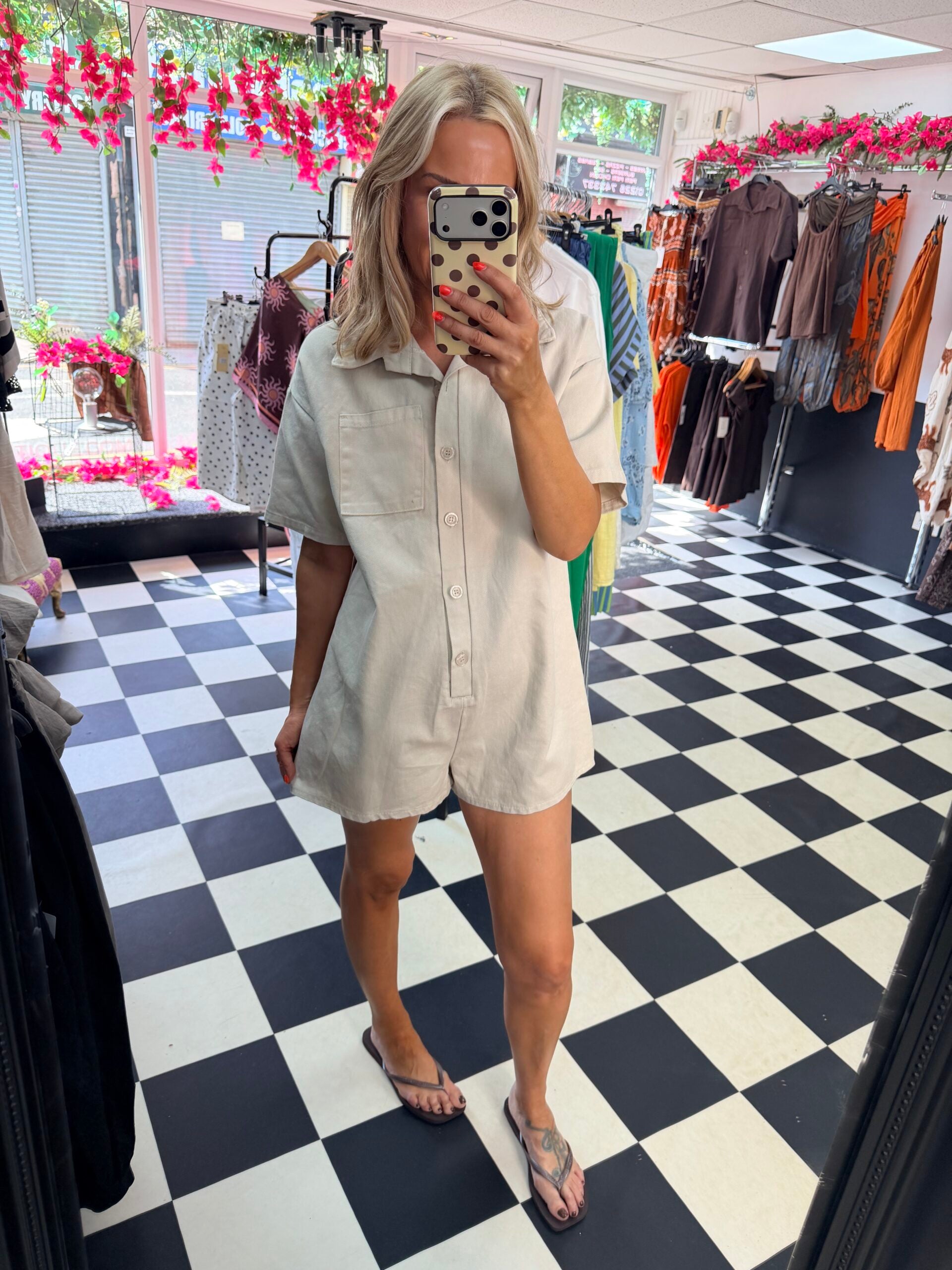 Tilly Playsuit Cream