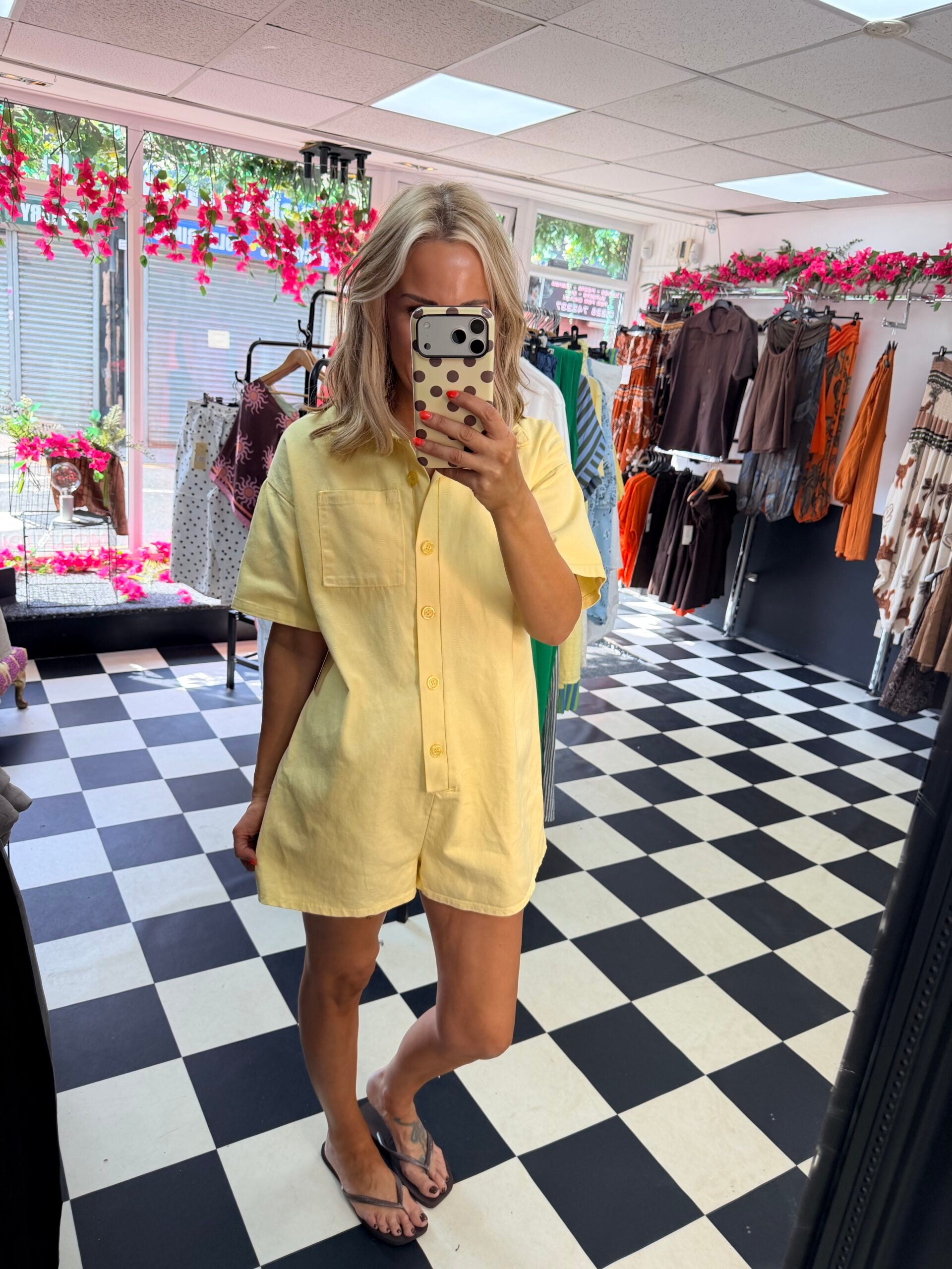 Tilly Playsuit Lemon