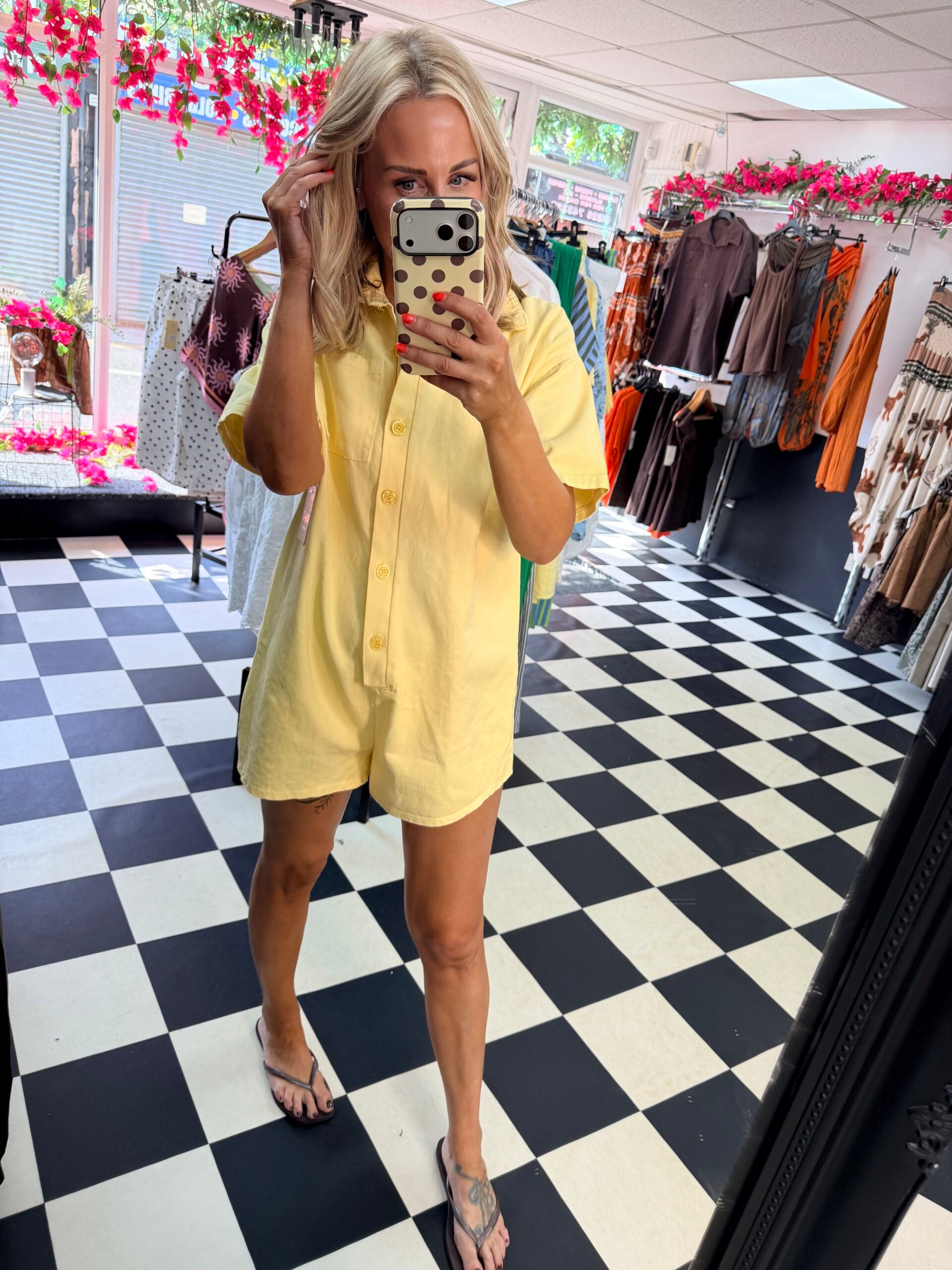 Tilly Playsuit Lemon