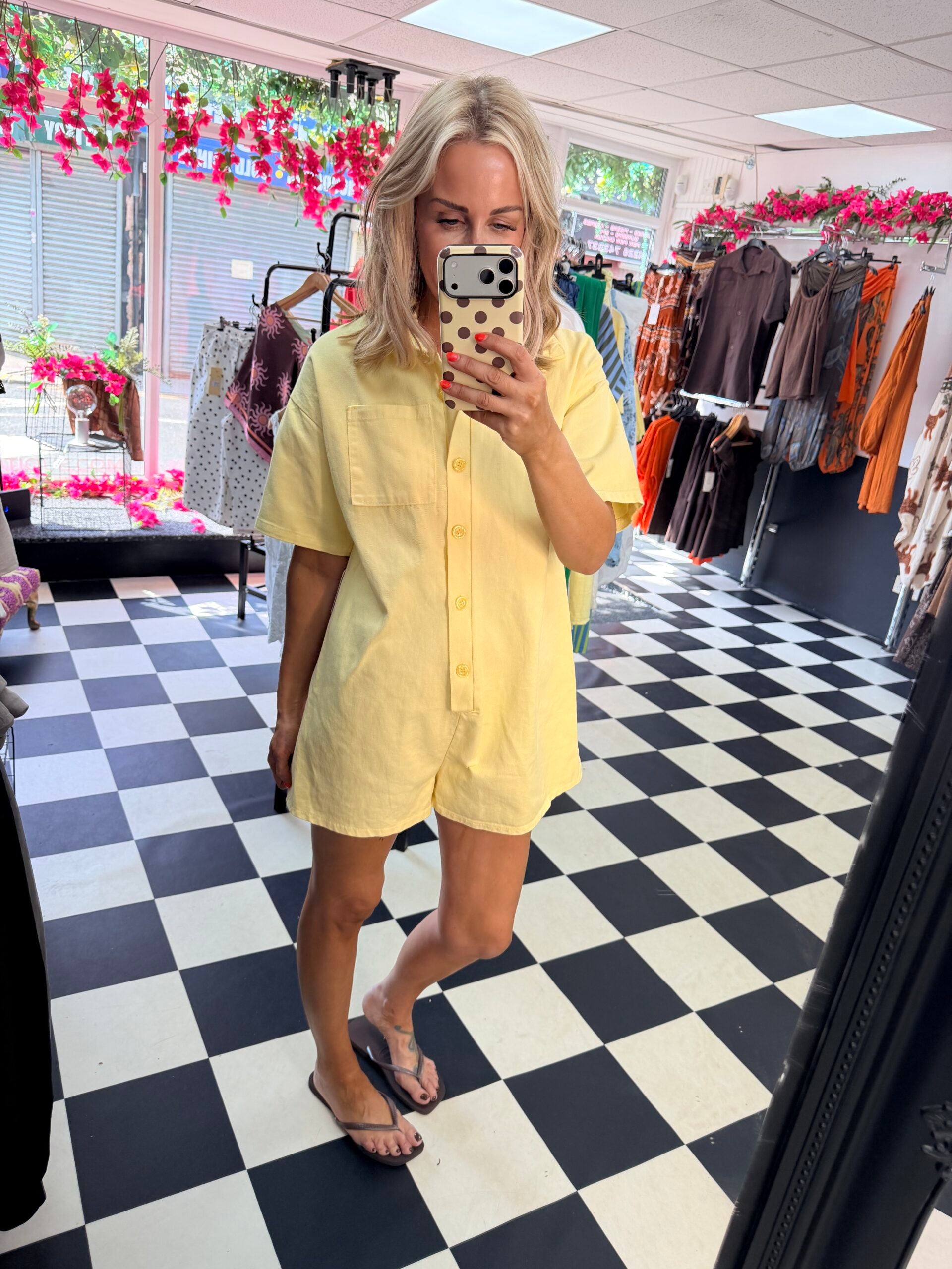 Tilly Playsuit Lemon