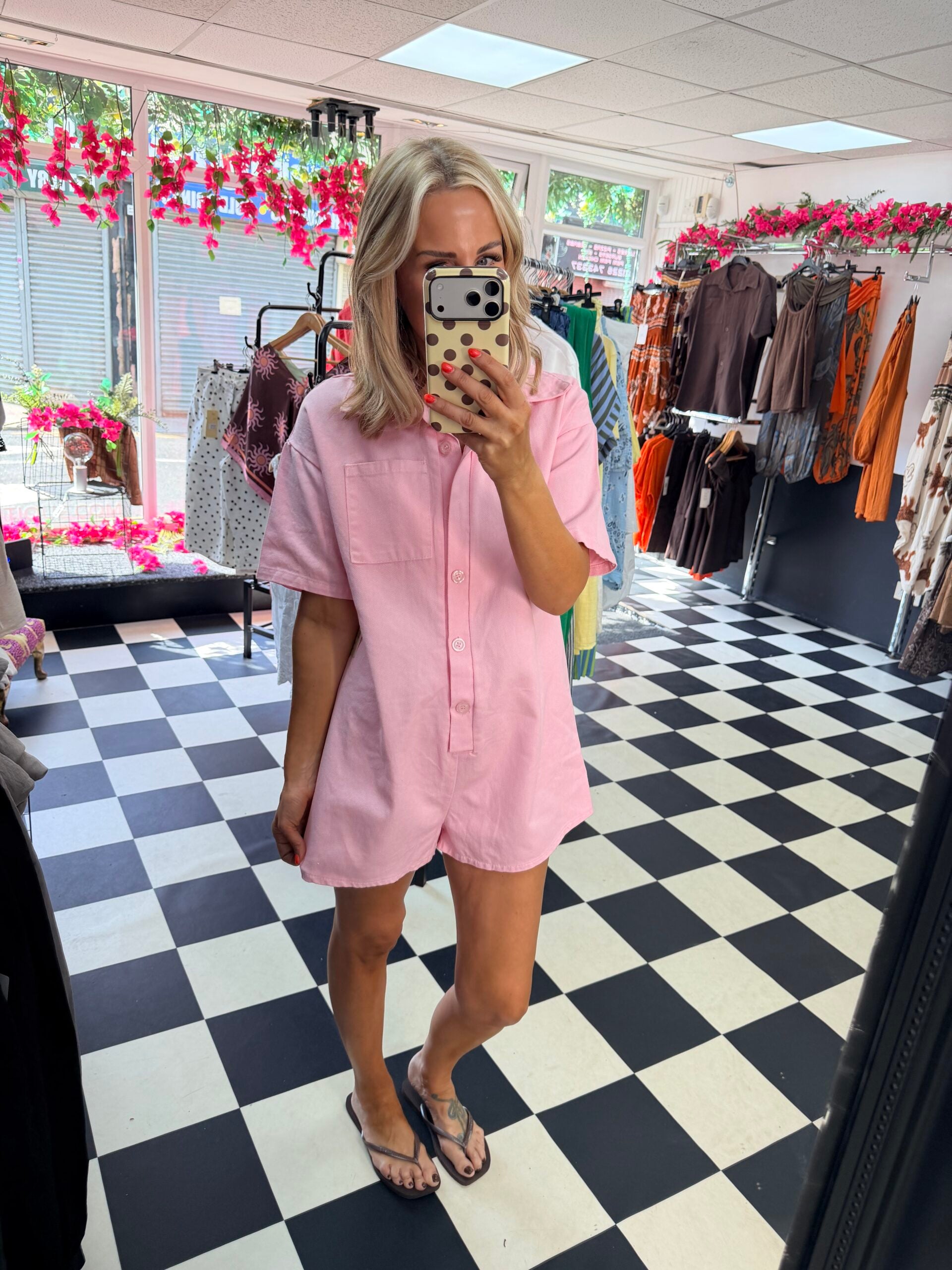 Tilly Playsuit Pink