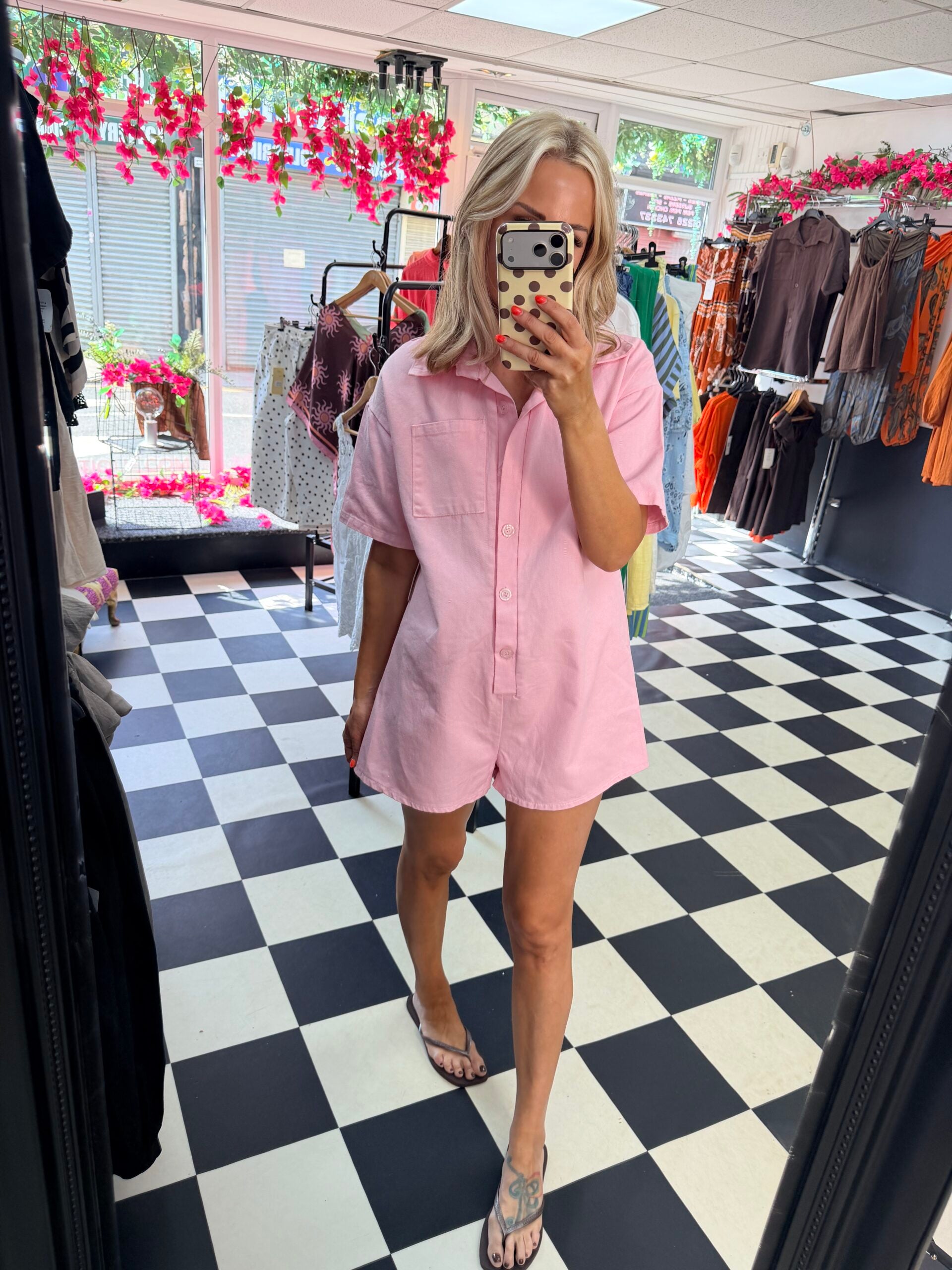 Tilly Playsuit Pink