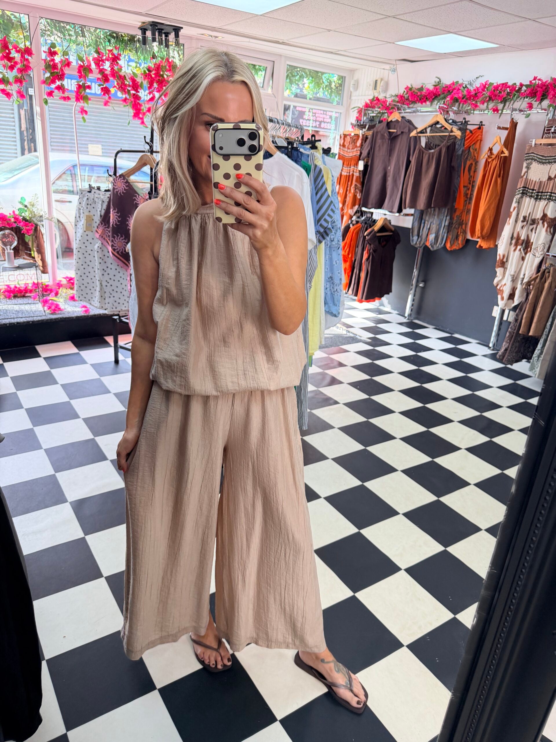 The Crinkle Co Ord Mocha