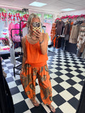 Cheesecloth Cami Vest Orange