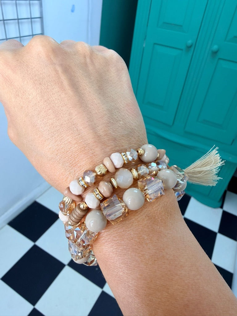 Taupe Bead Bracelet
